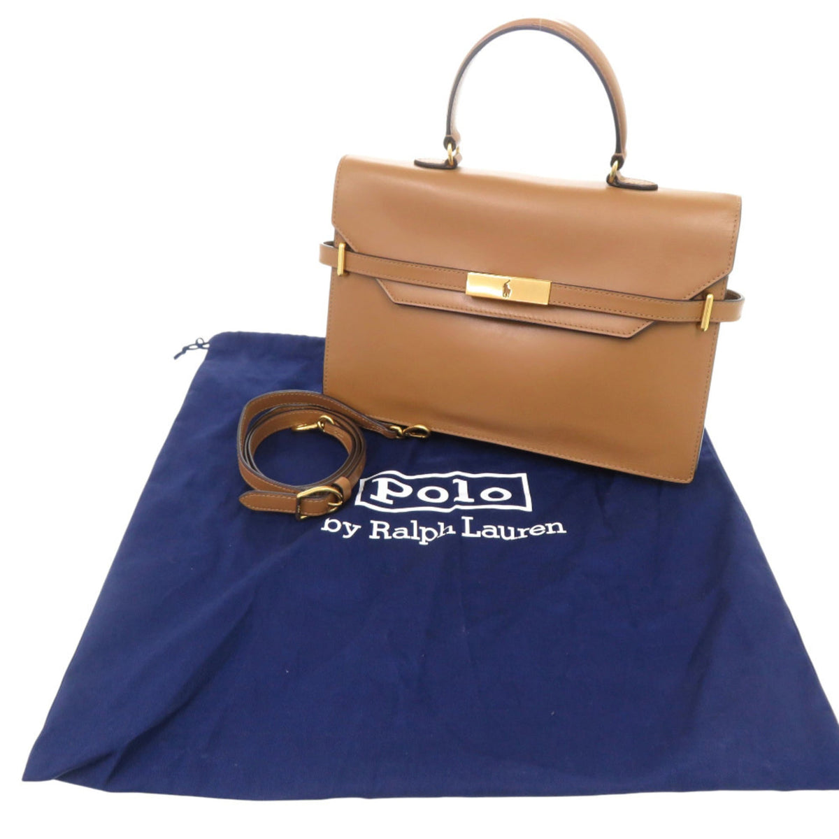Ralph Lauren Brown Leather Handbag Shoulder Bag (Pre-Owned)
