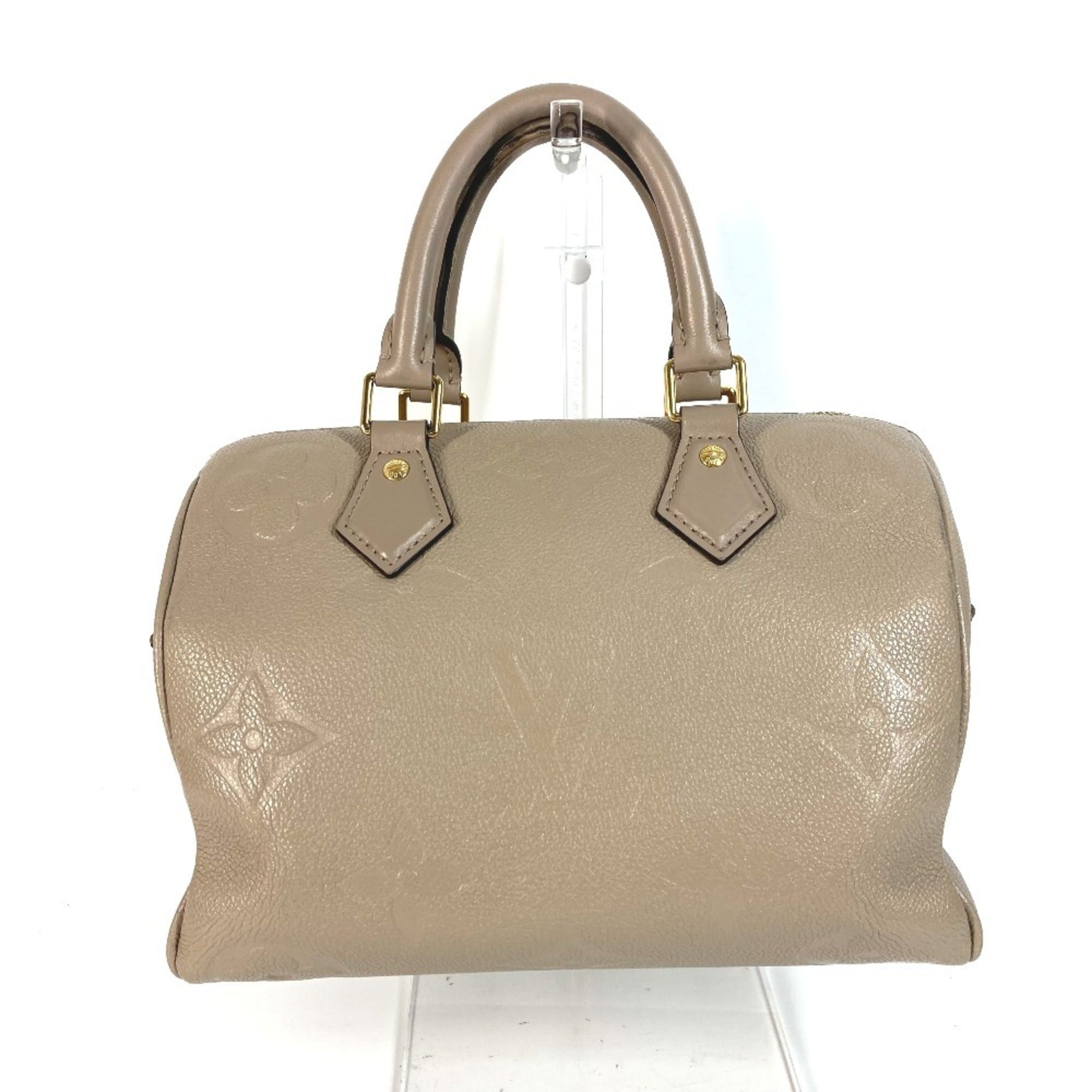 Louis Vuitton Beige Tourterelle Monogram Empreinte Boston Bag Handbag Shoulder Bag (Pre-Owned)