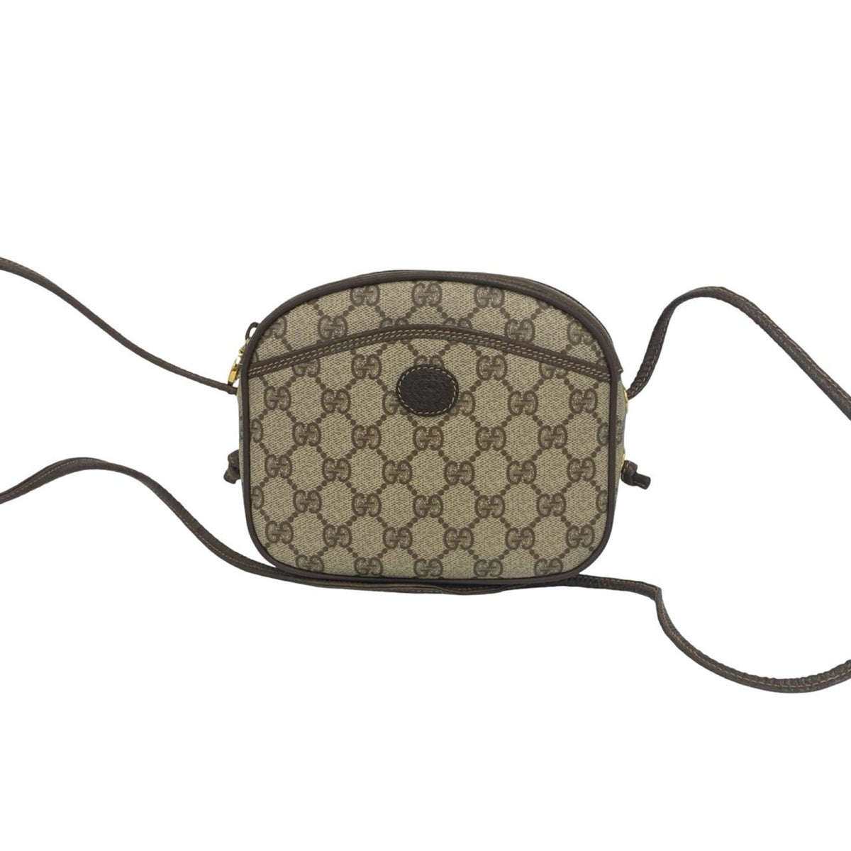 Gucci Brown Leather Pvc Pochette Shoulder Bag (Pre-Owned)