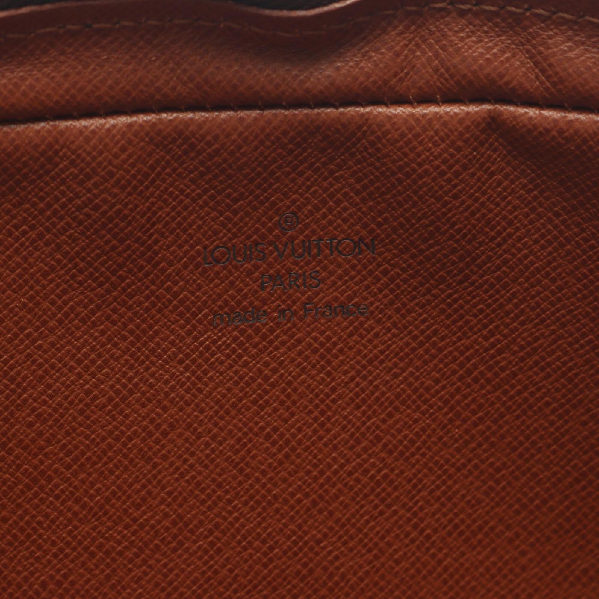 Louis Vuitton Brown Coated Canvas Leather Handbag Shoulder Bag (Pre-Owned)