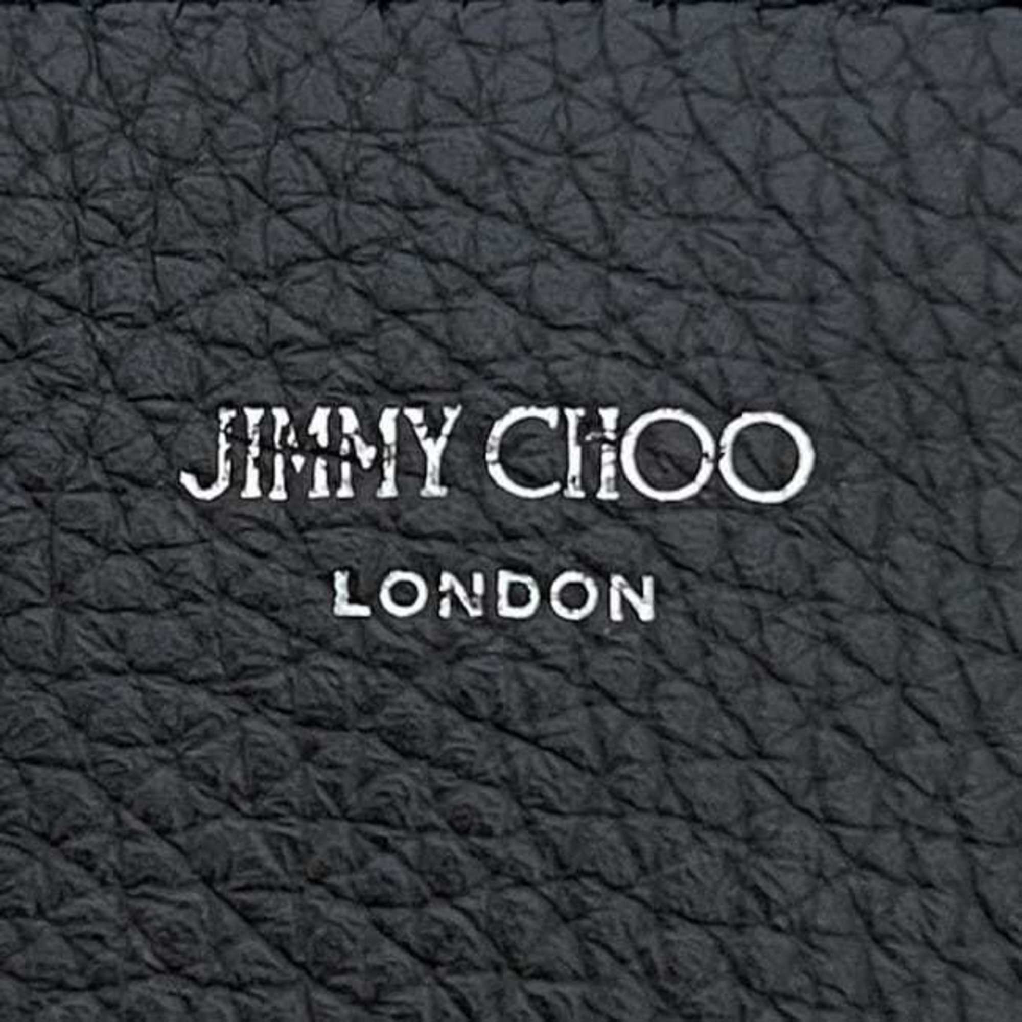 Jimmy Choo Black Leather Coin Purse/Coin Case (Pre-Owned)