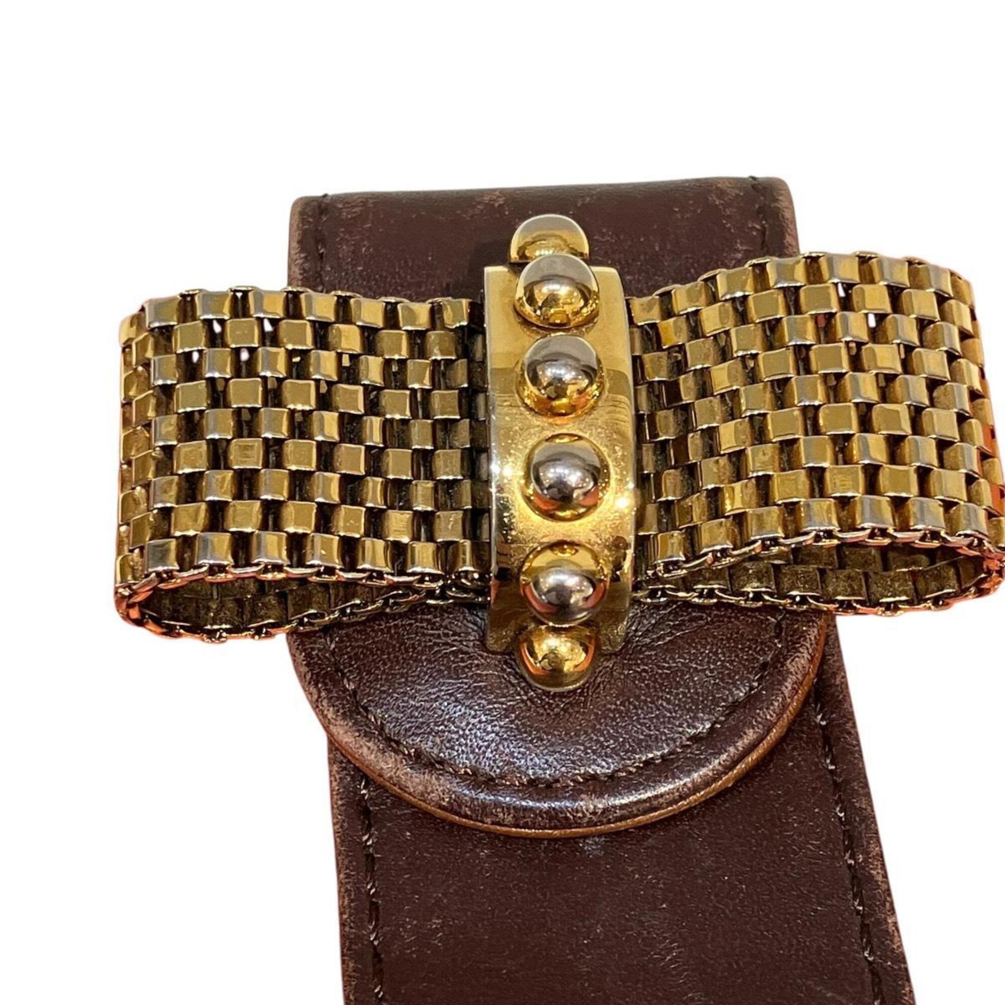 Christian Louboutin Brown Orange Leather Wallet (Bi-Fold) (Pre-Owned)