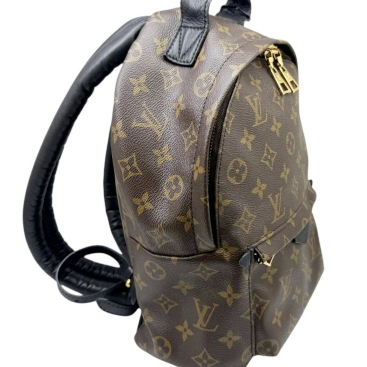 Louis Vuitton Black Brown Monogram Leather Backpack (Pre-Owned)