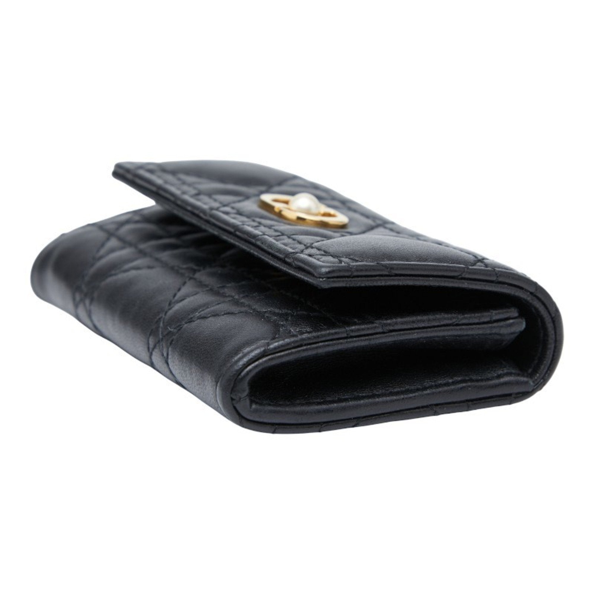 Christian Dior Black Leather Wallet (Bi-Fold) (Pre-Owned)