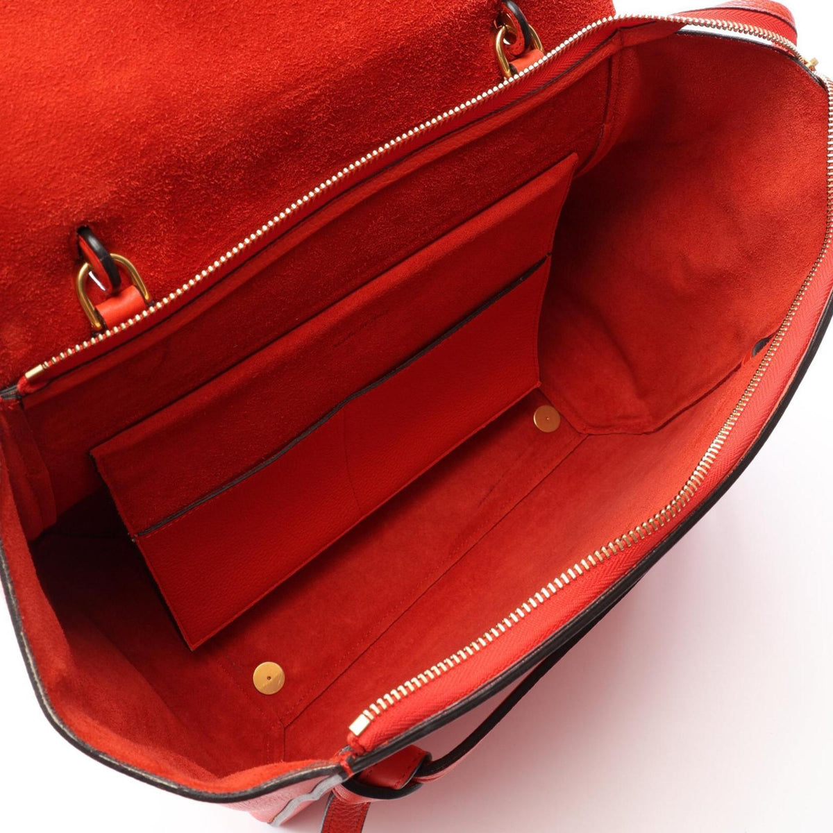 Celine Red Color Leather Handbag (Pre-Owned)