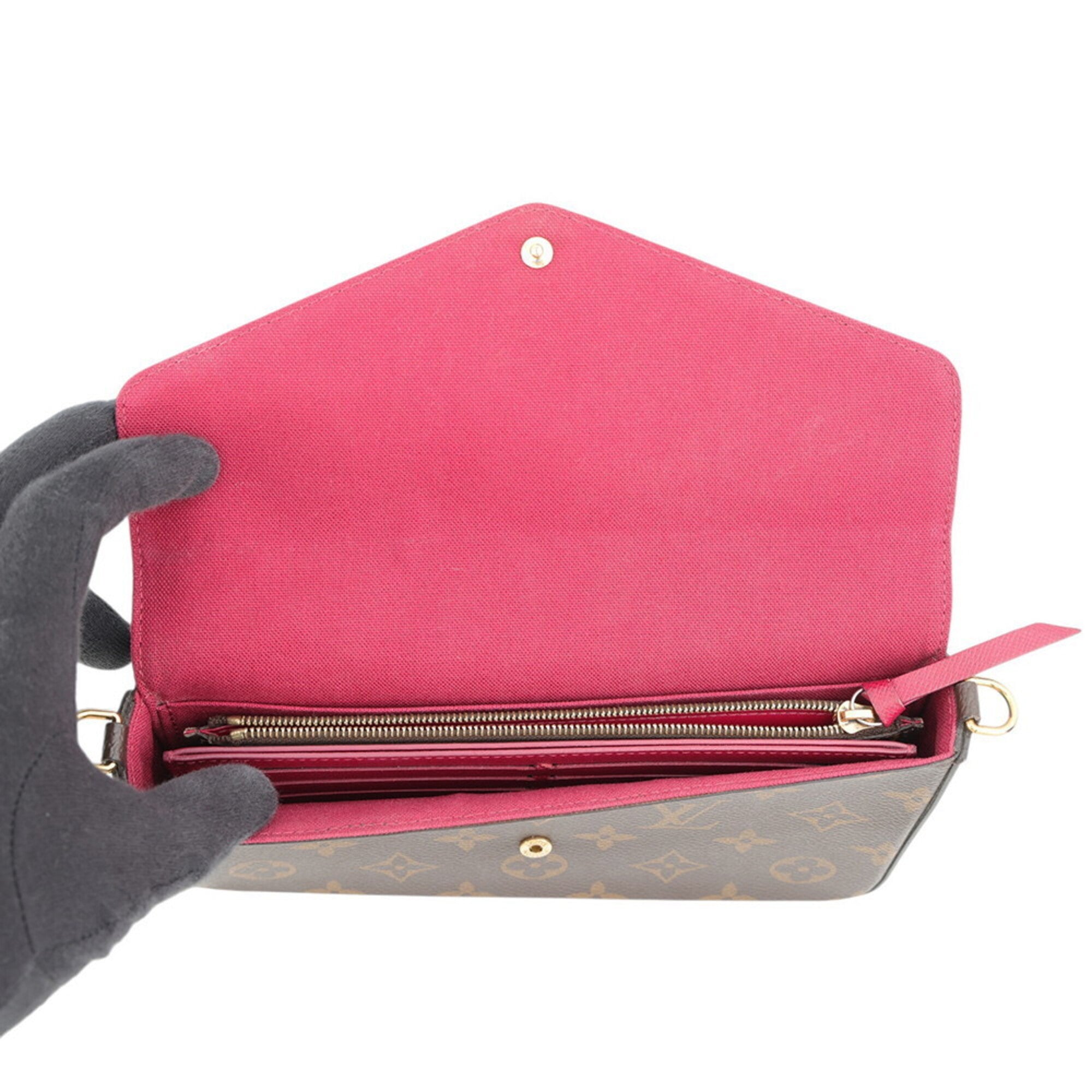 Louis Vuitton Monogram Fuchsia Monogram Pochette Shoulder Bag (Pre-Owned)