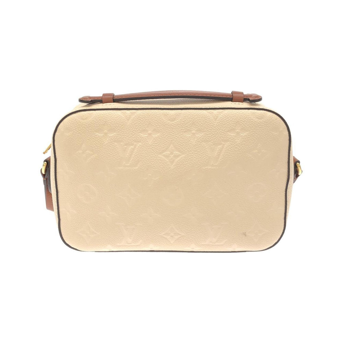 Louis Vuitton Brown Caramel Cream Leather Shoulder Bag (Pre-Owned)