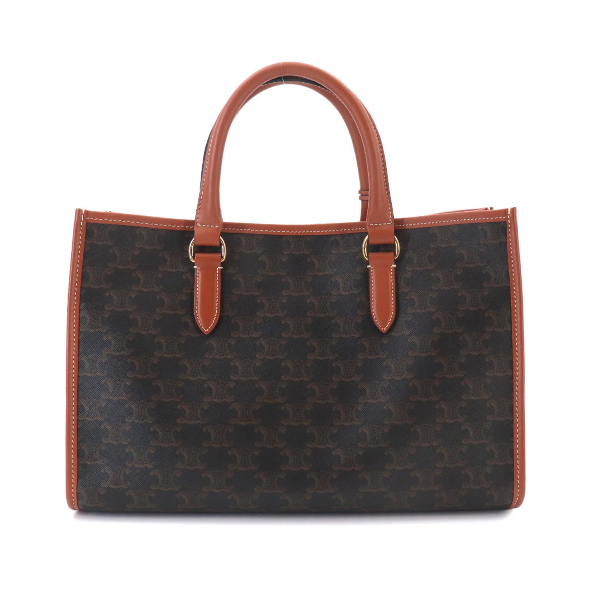 Celine Black Brown Pvc Leather Handbag Tote Bag (Pre-Owned)