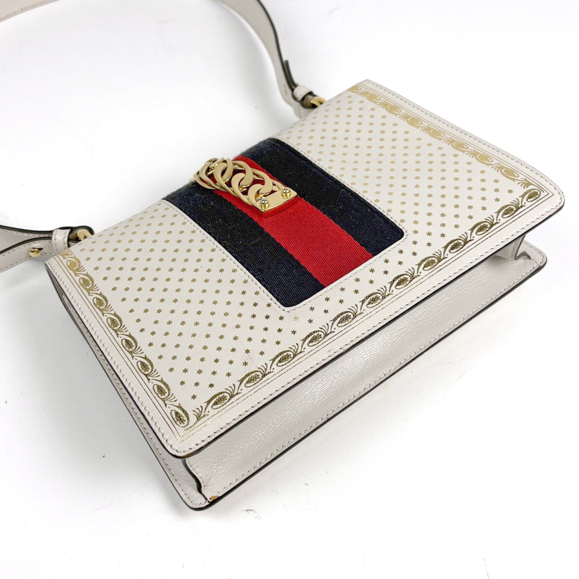 Gucci Ivory Leather Shoulder Bag (Pre-Owned)