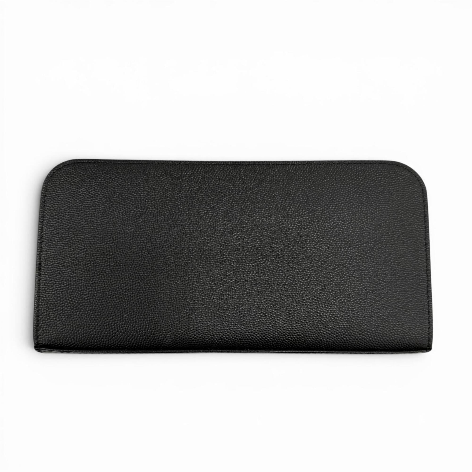 Saint Laurent Black Leather Long Wallet (Bi-Fold) (Pre-Owned)