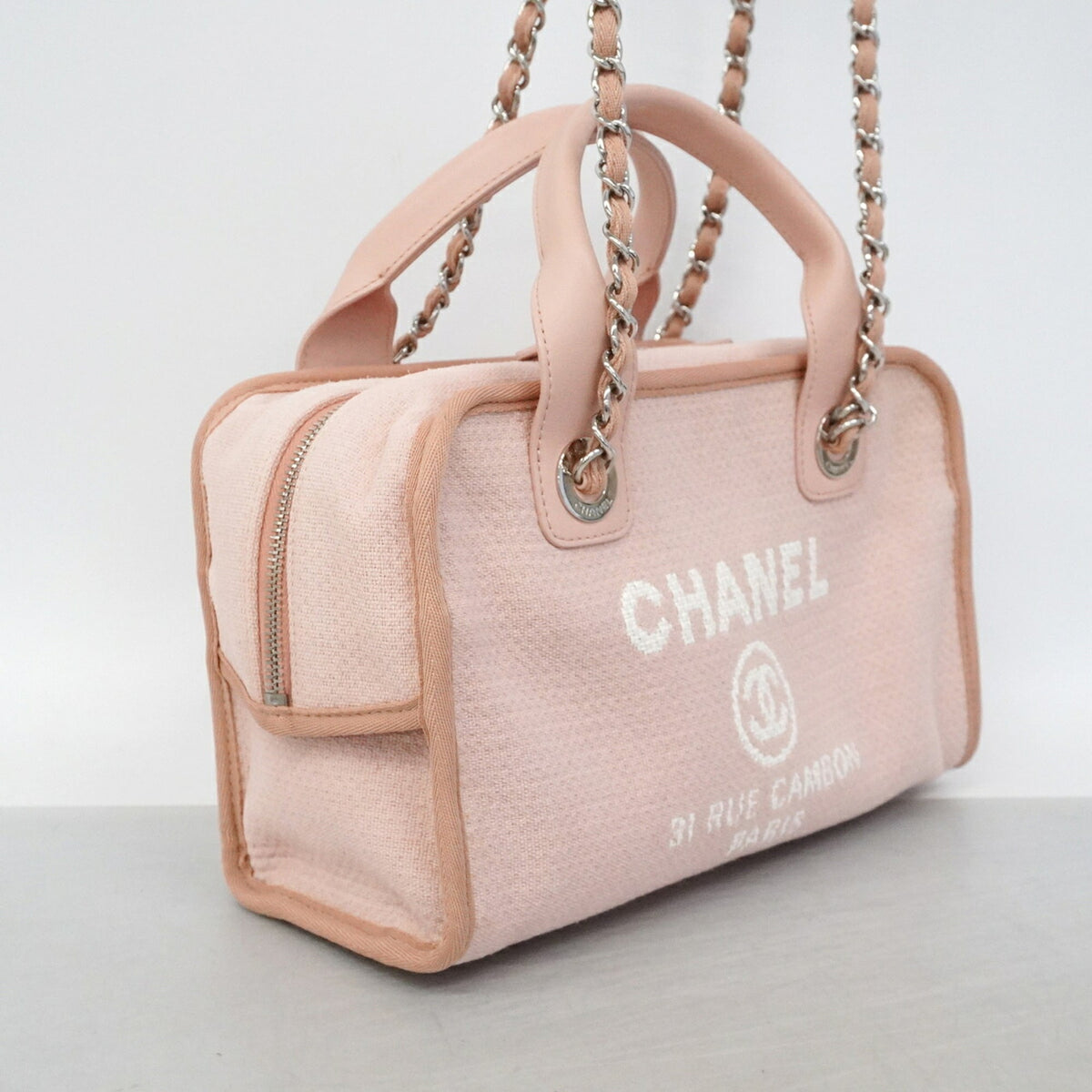 Chanel Pink Canvas Handbag (Pre-Owned)