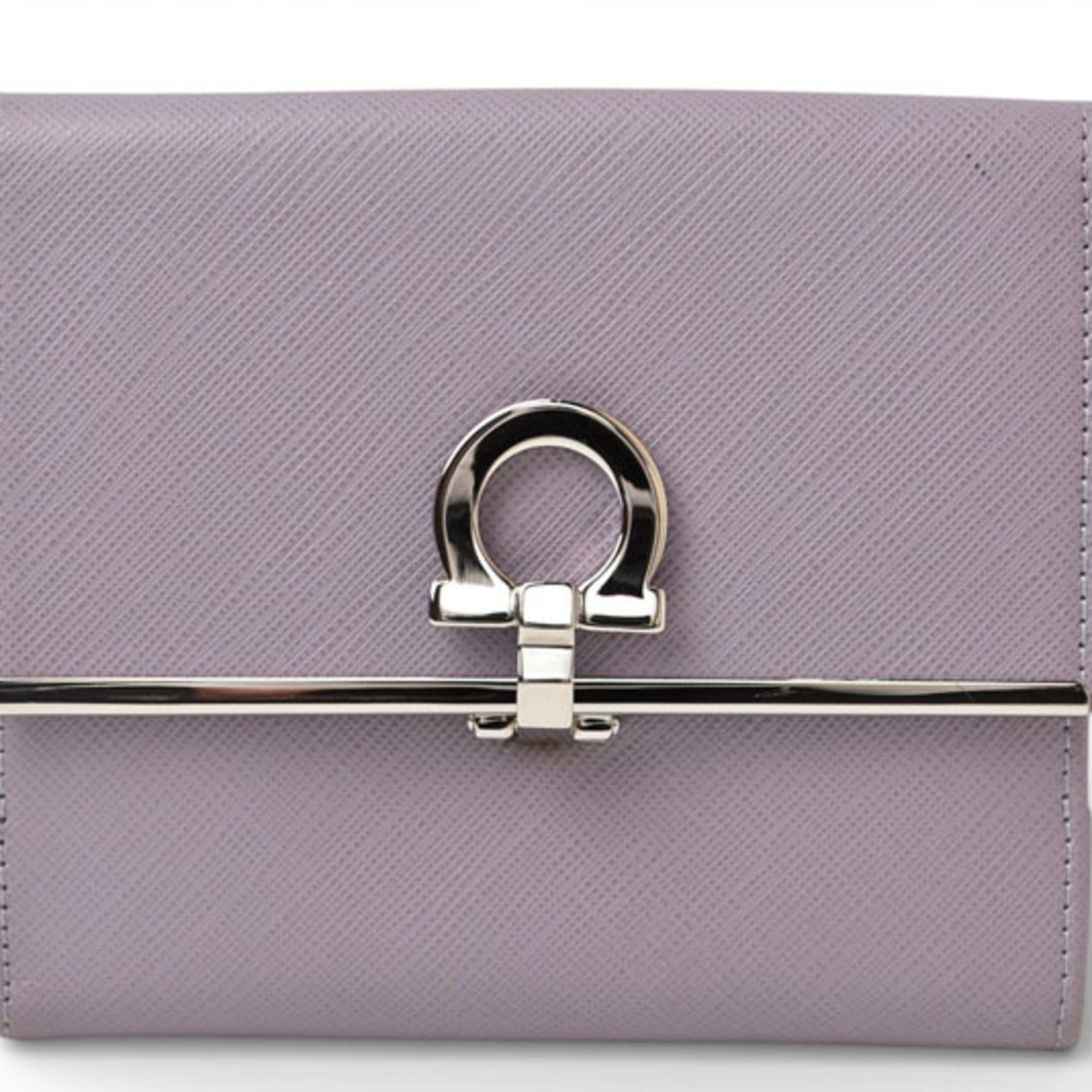 Salvatore Ferragamo Gancini Leather Wallet (Tri-Fold) (Pre-Owned)