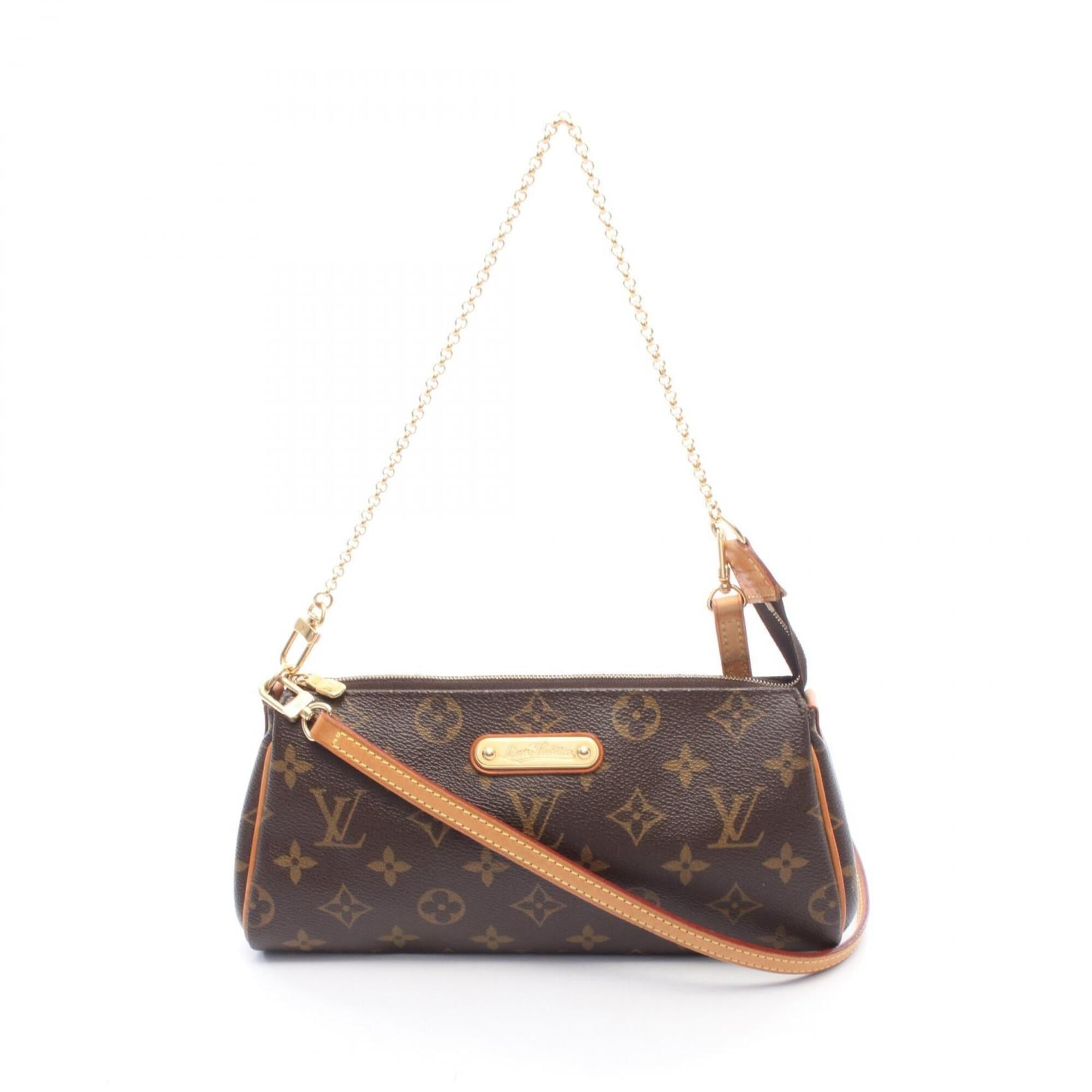 Louis Vuitton Brown Coated Canvas Leather Handbag Shoulder Bag (Pre-Owned)
