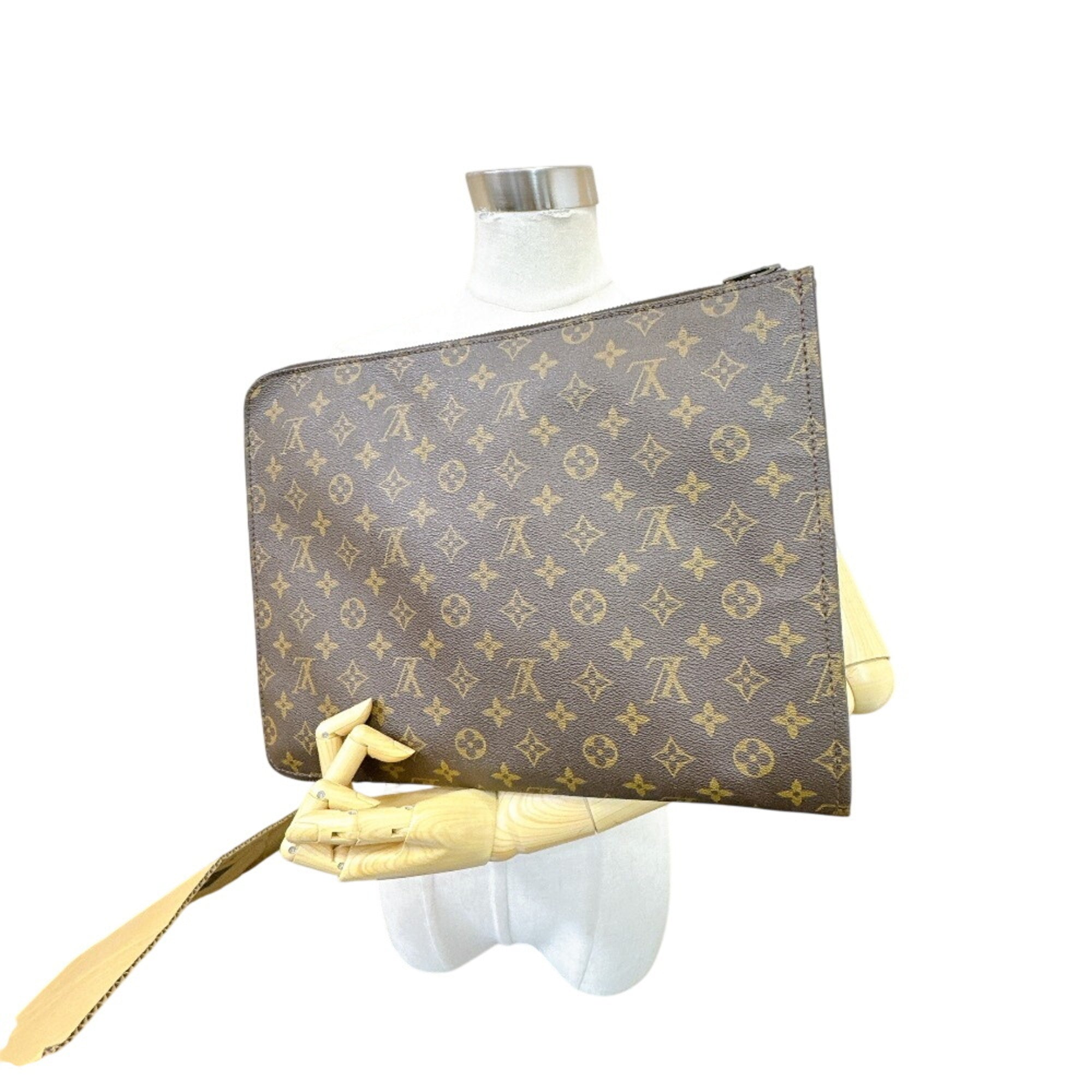 Louis Vuitton Brown Monogram Monogram Clutch Bag (Pre-Owned)