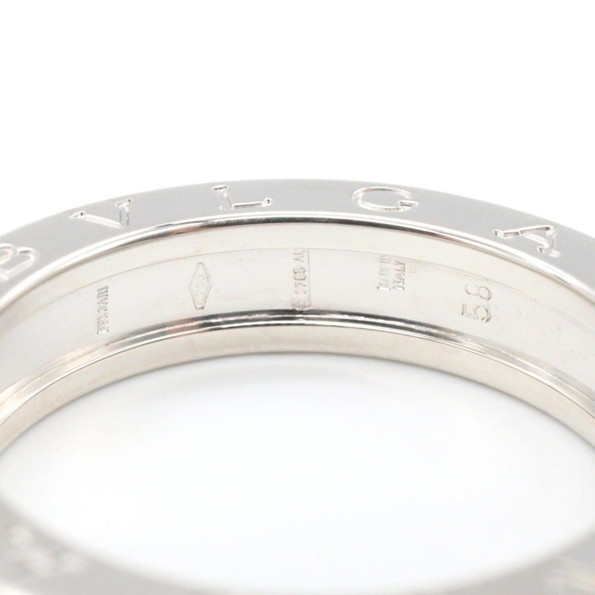 Bvlgari Silver White Gold (18K) Band Ring (Pre-Owned)