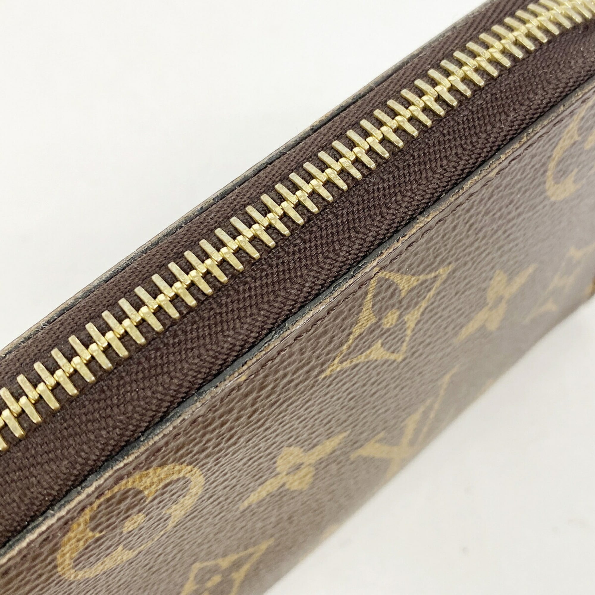 Louis Vuitton Brown Fuchsia Long Wallet (Bi-Fold) (Pre-Owned)
