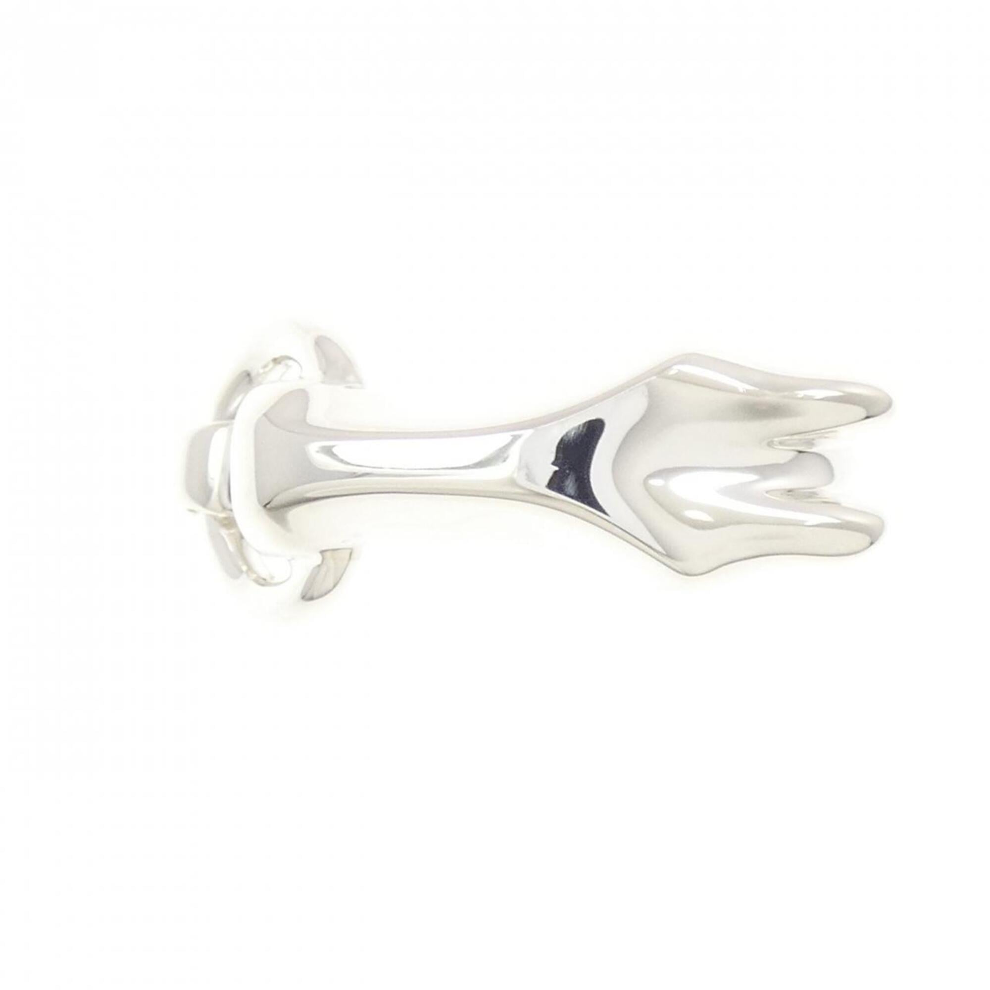 Hermes Silver 925 Band Ring (Pre-Owned)