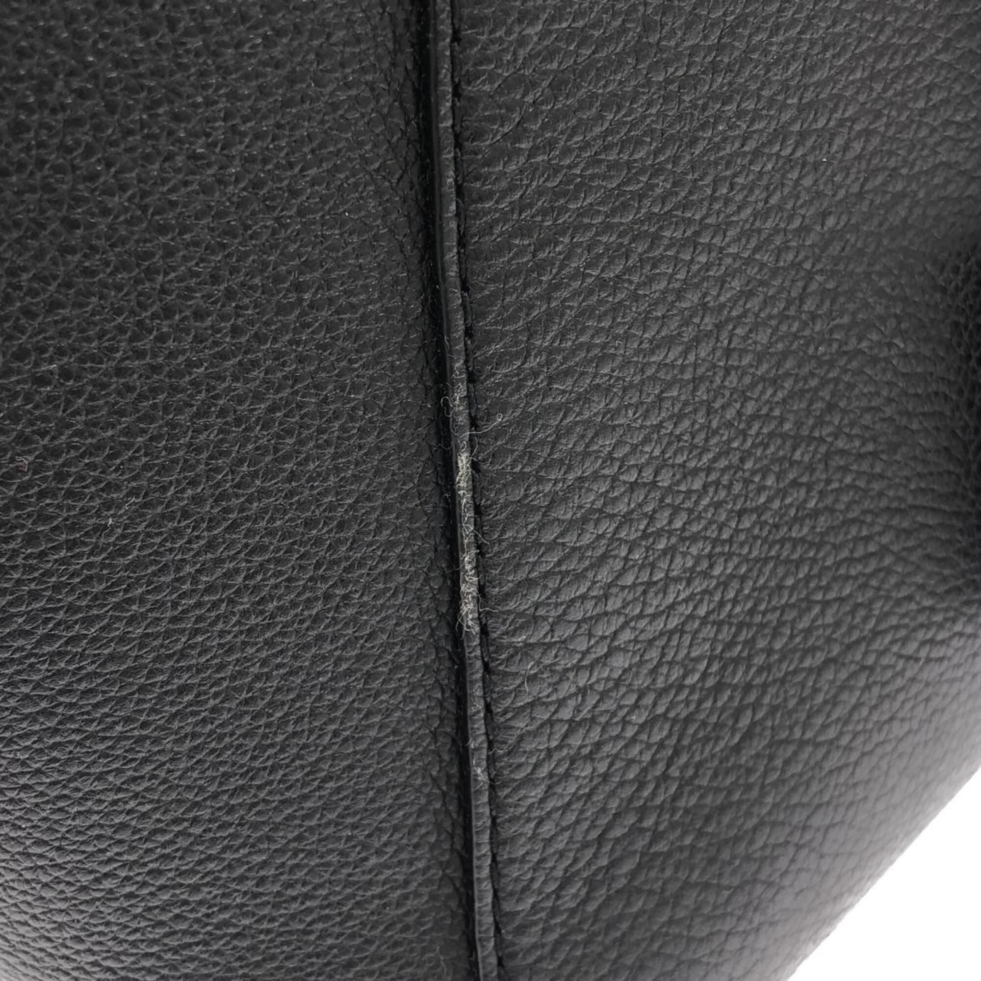 Louis Vuitton Black Leather Handbag (Pre-Owned)