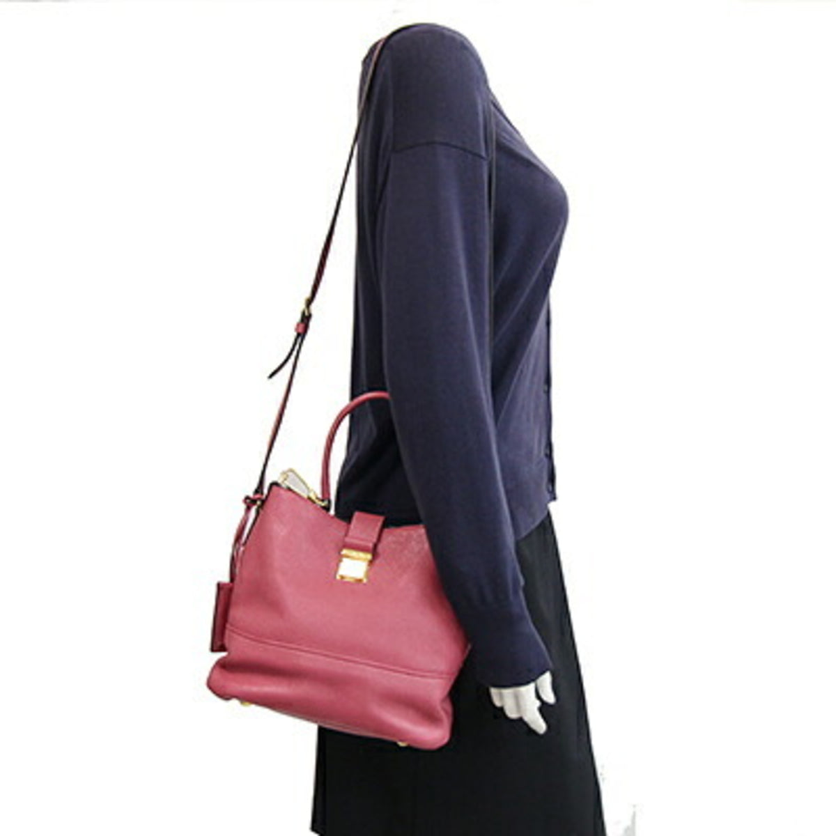 Miu Miu Pink Leather Handbag Shoulder Bag (Pre-Owned)