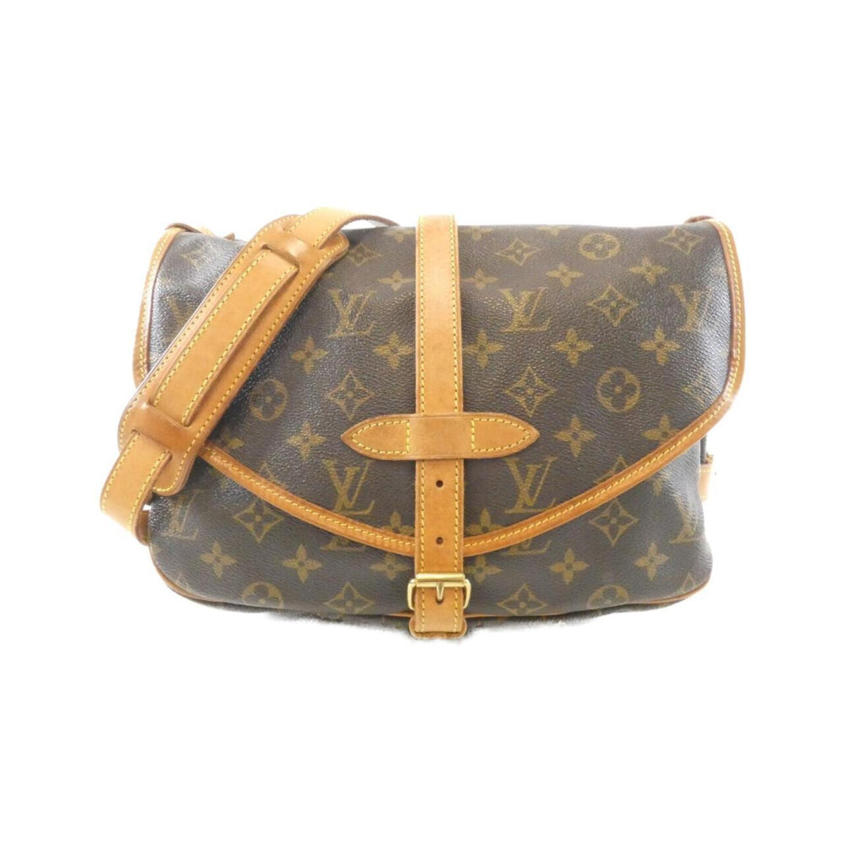 Louis Vuitton Marron Coated Canvas Shoulder Bag (Pre-Owned)