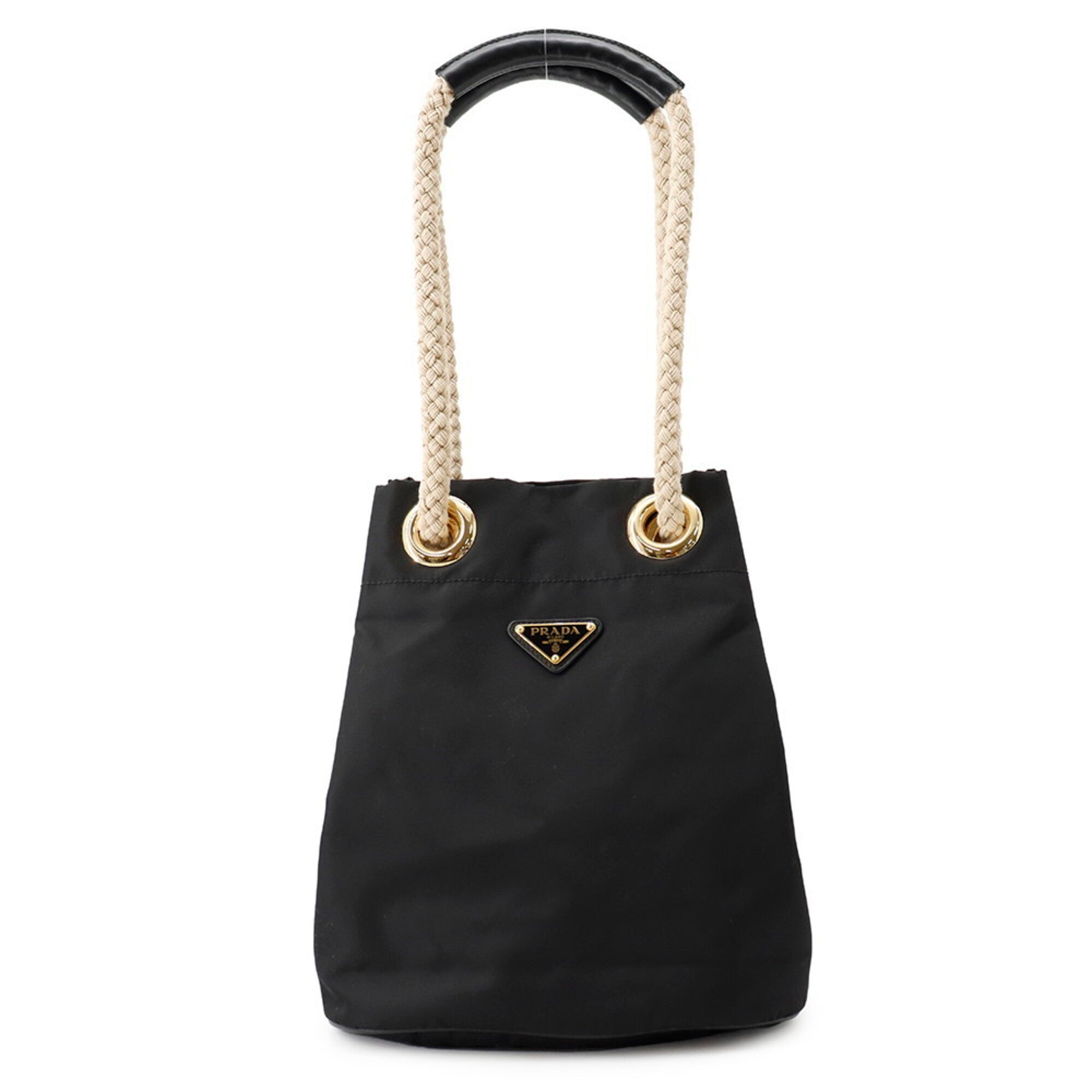 Prada Black Nylon Handbag Shoulder Bag (Pre-Owned)