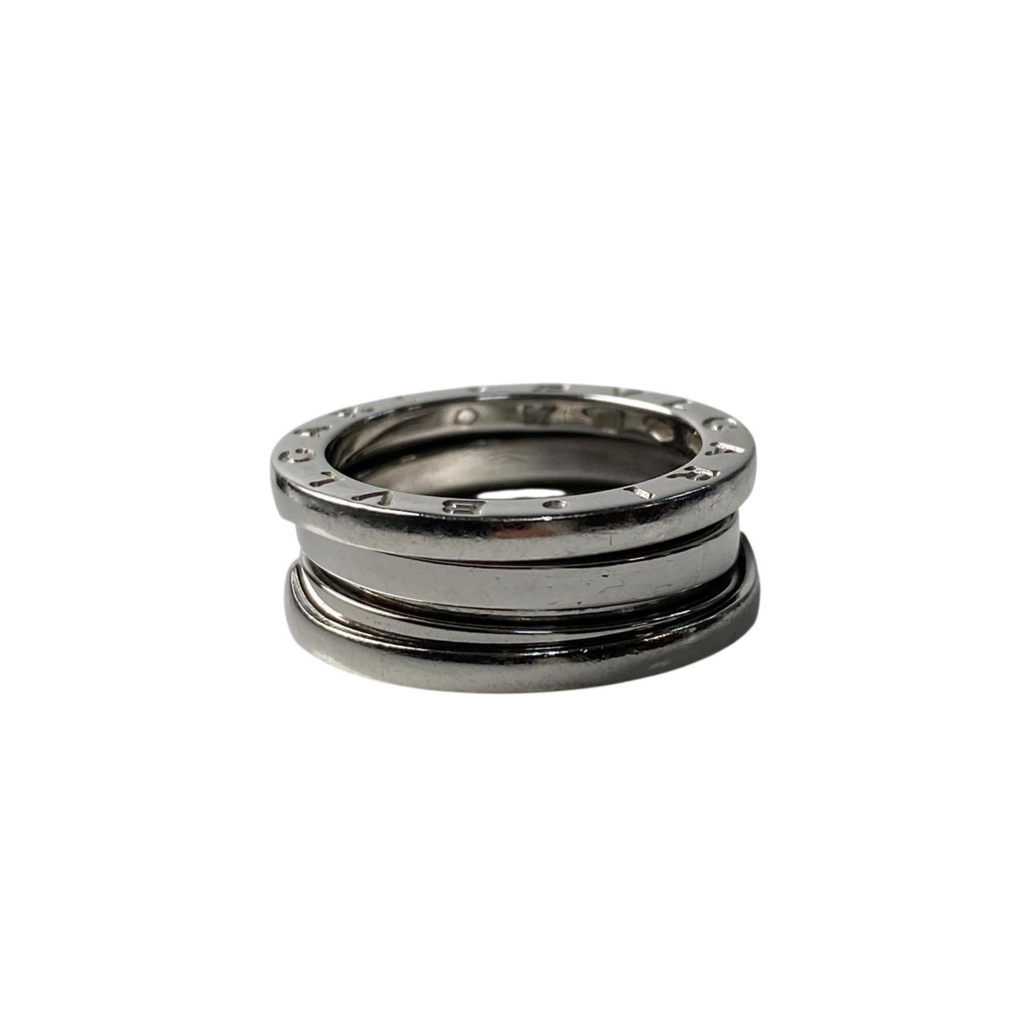 Bvlgari Silver White Gold (18K) Band Ring (Pre-Owned)