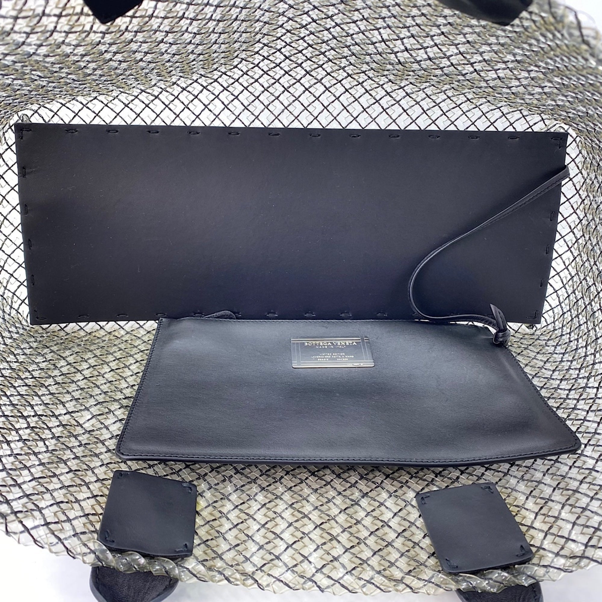 Bottega Veneta Intrecciato Black Pvc Tote Bag (Pre-Owned)