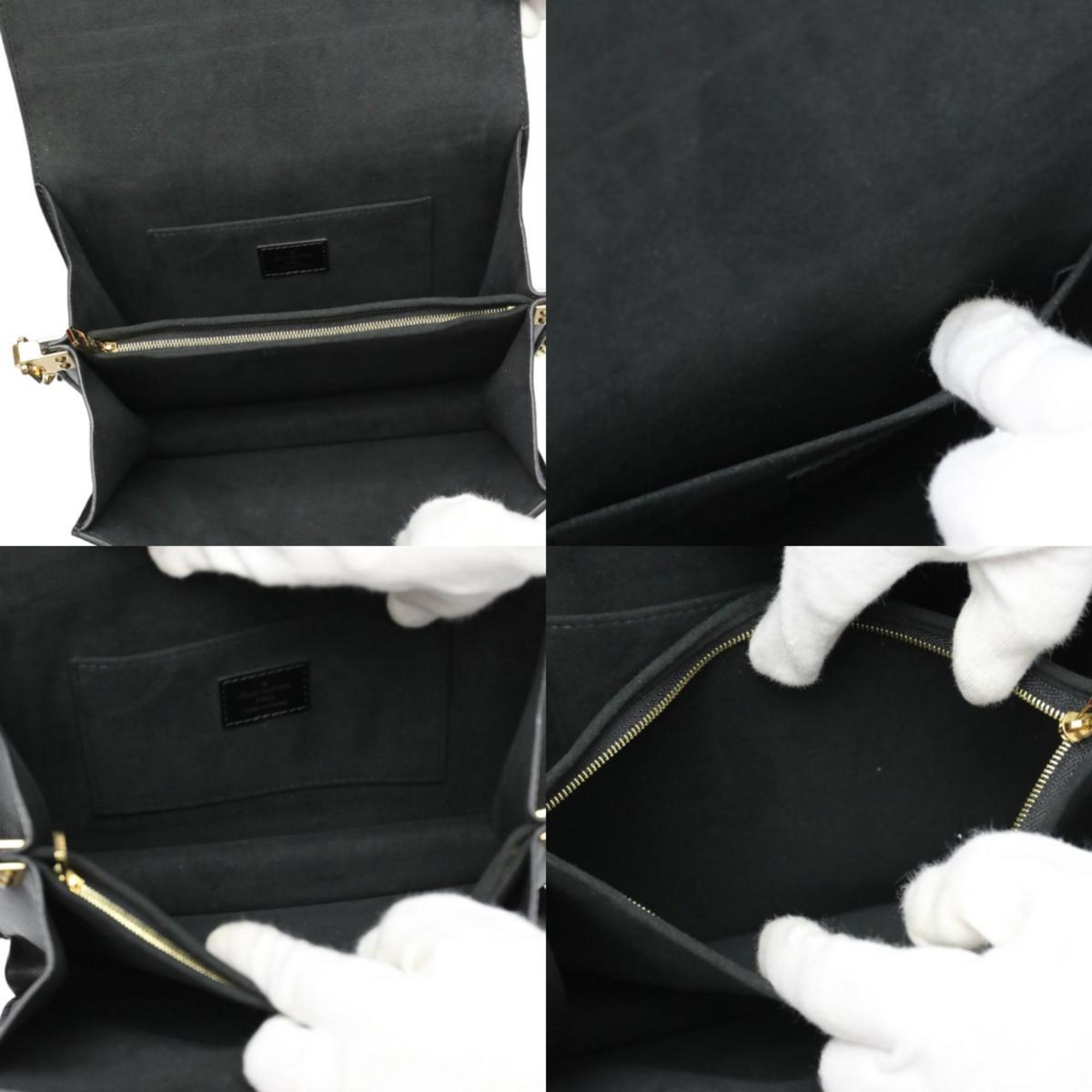 Louis Vuitton Black Noir Leather Shoulder Bag (Pre-Owned)