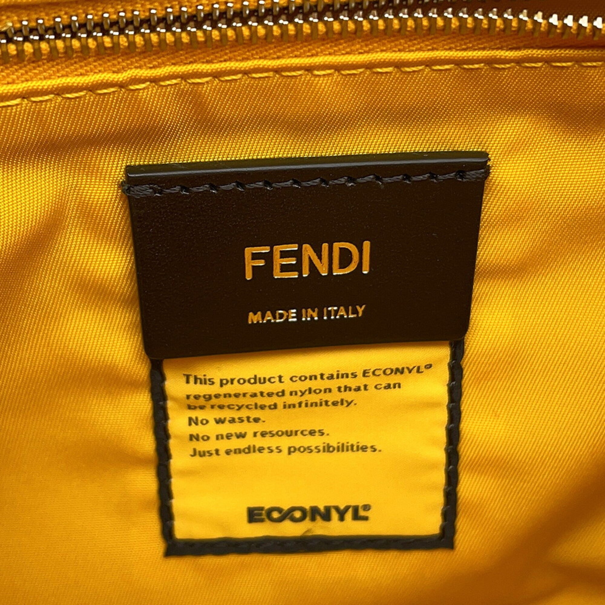 Fendi Yellow Nylon Shoulder Bag (Pre-Owned)