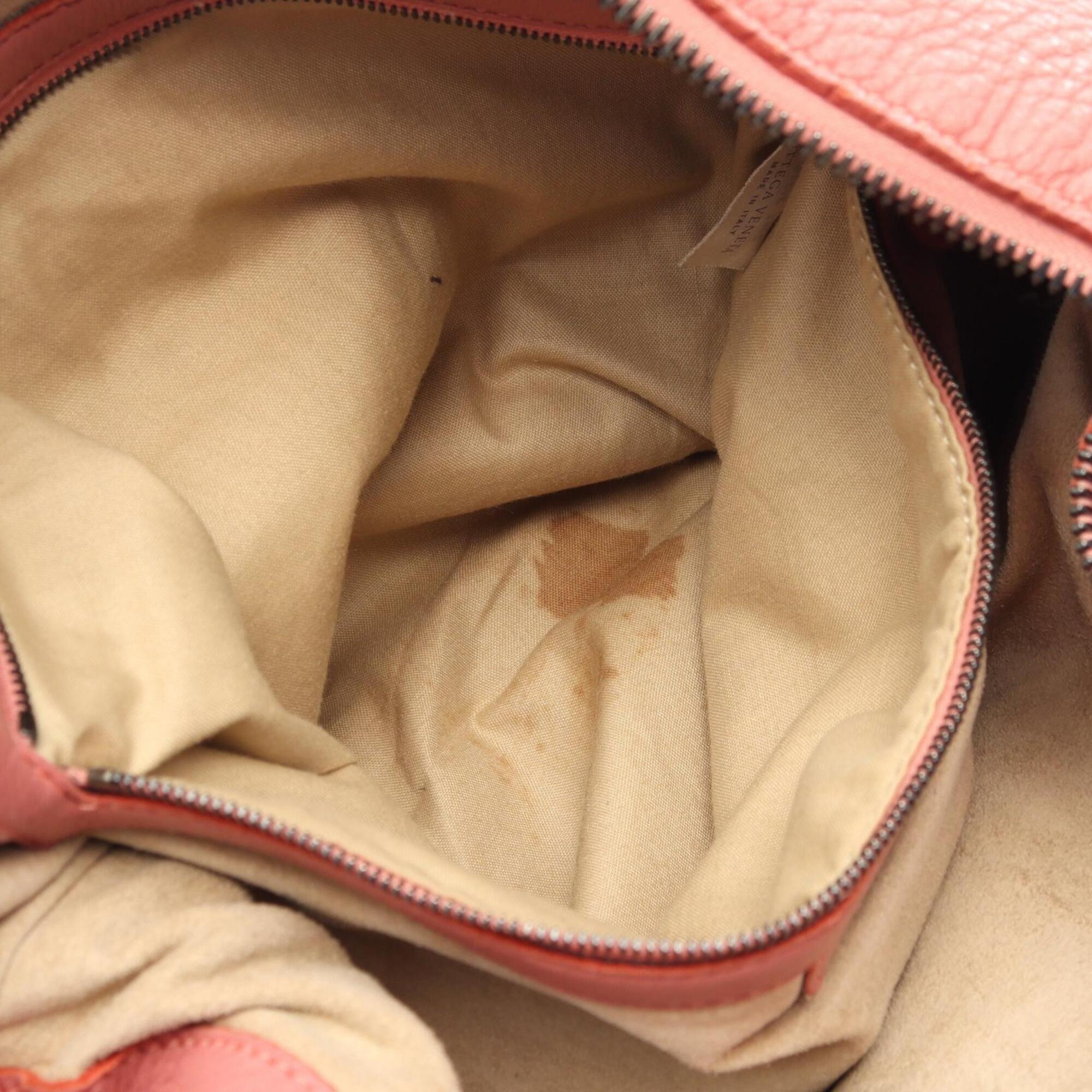 Bottega Veneta Pink Leather Handbag Shoulder Bag (Pre-Owned)
