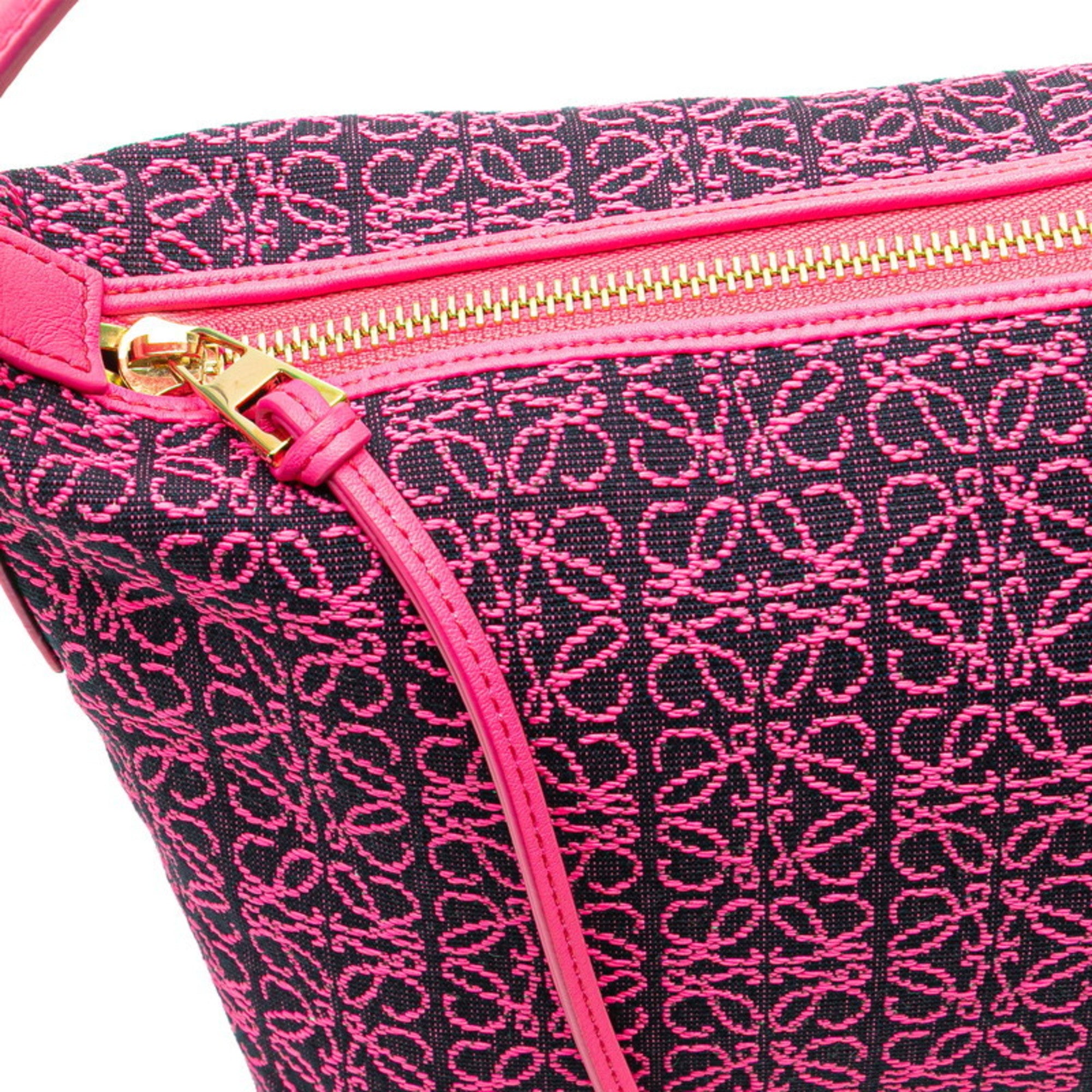 Loewe Pink Leather Jacquard Handbag (Pre-Owned)