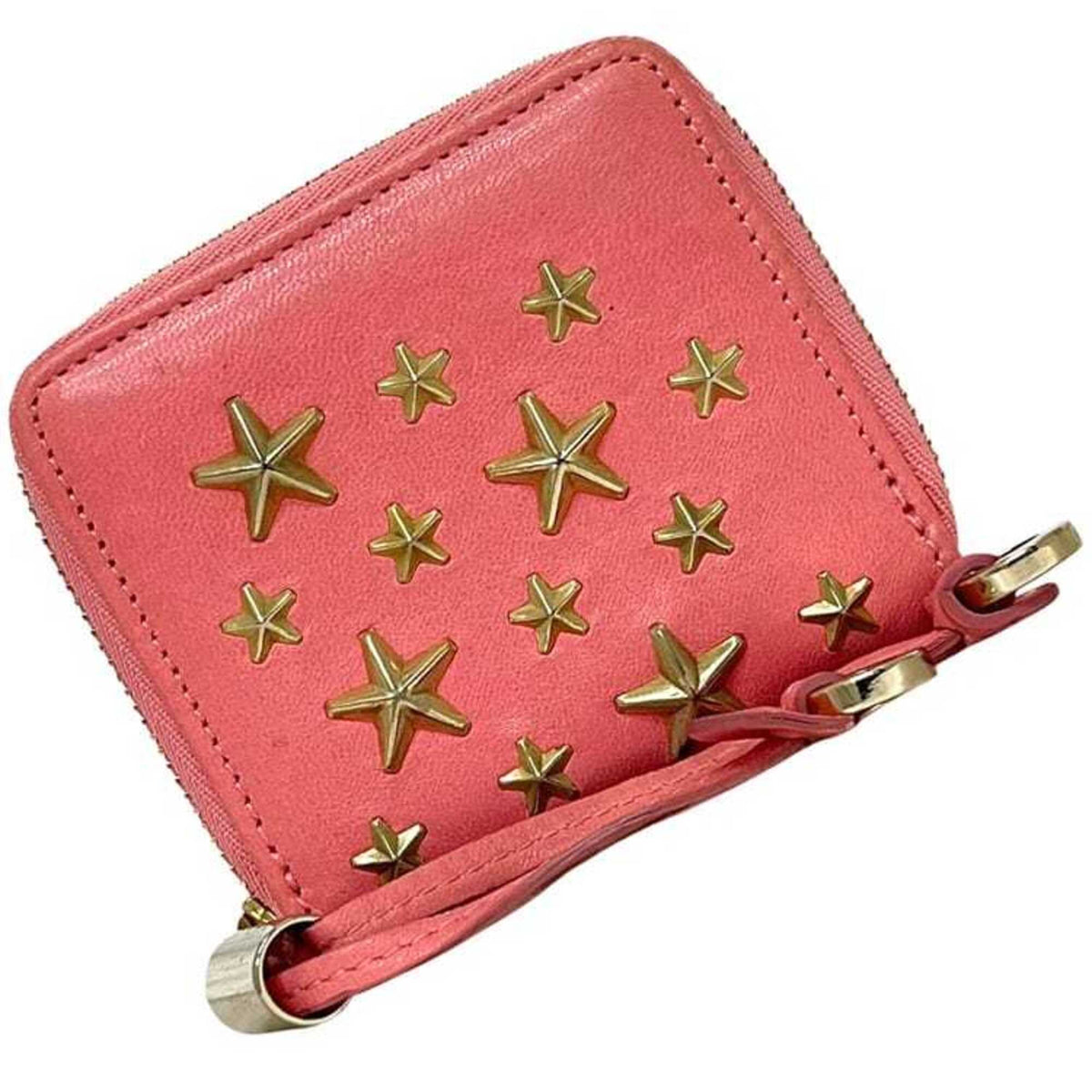Jimmy Choo Pink Leather Coin Purse/Coin Case (Pre-Owned)