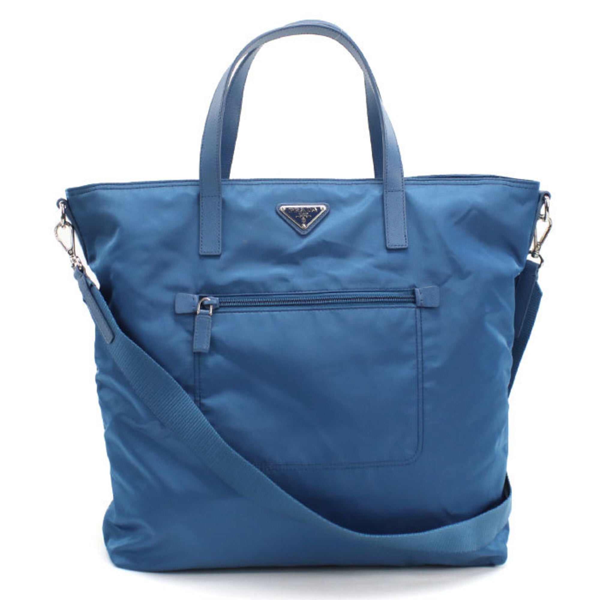 Prada Blue Nylon Tote Bag (Pre-Owned)