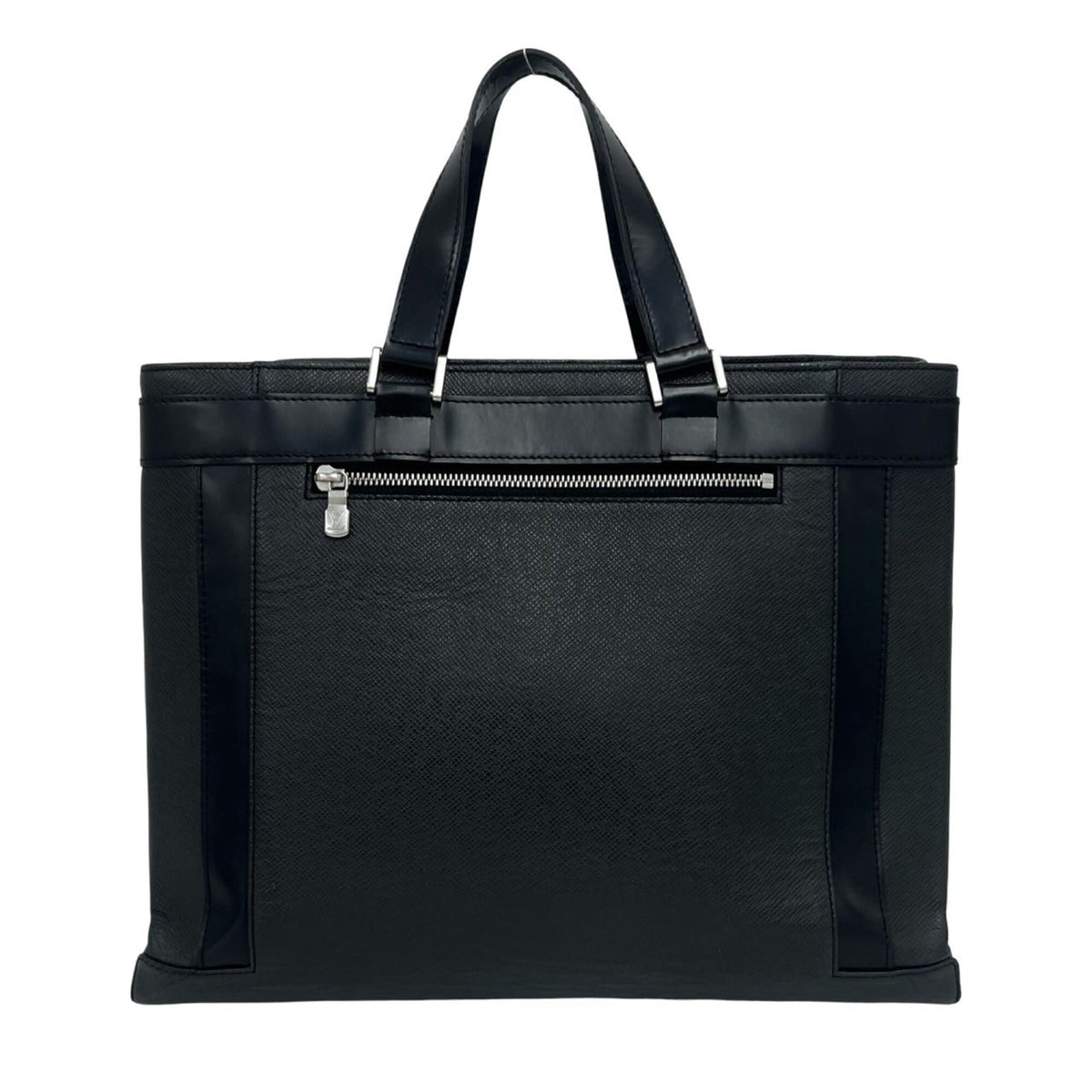 Louis Vuitton Black Leather Handbag Tote Bag (Pre-Owned)