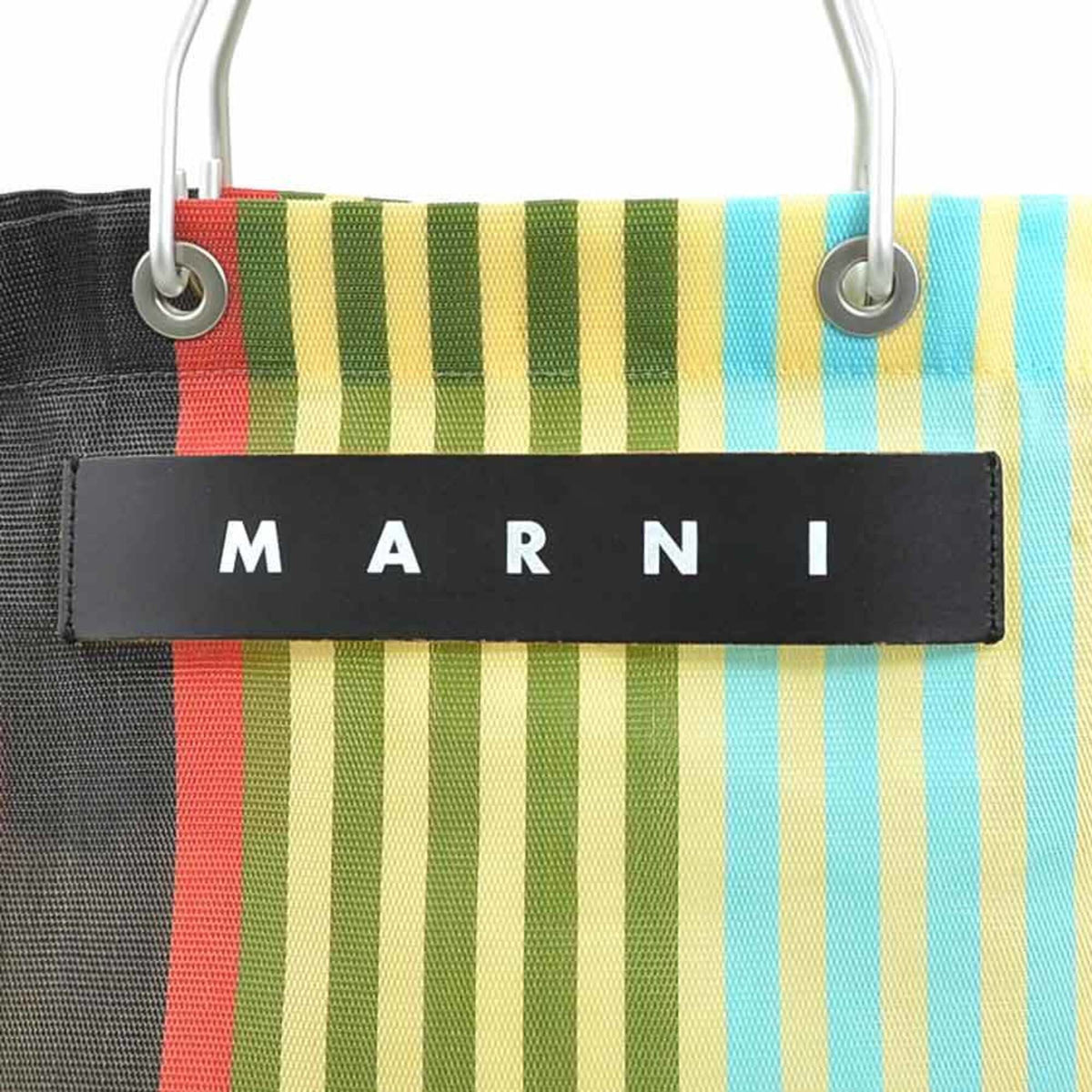 Marni Multi-Color Nylon Leather Aluminum Handbag (Pre-Owned)