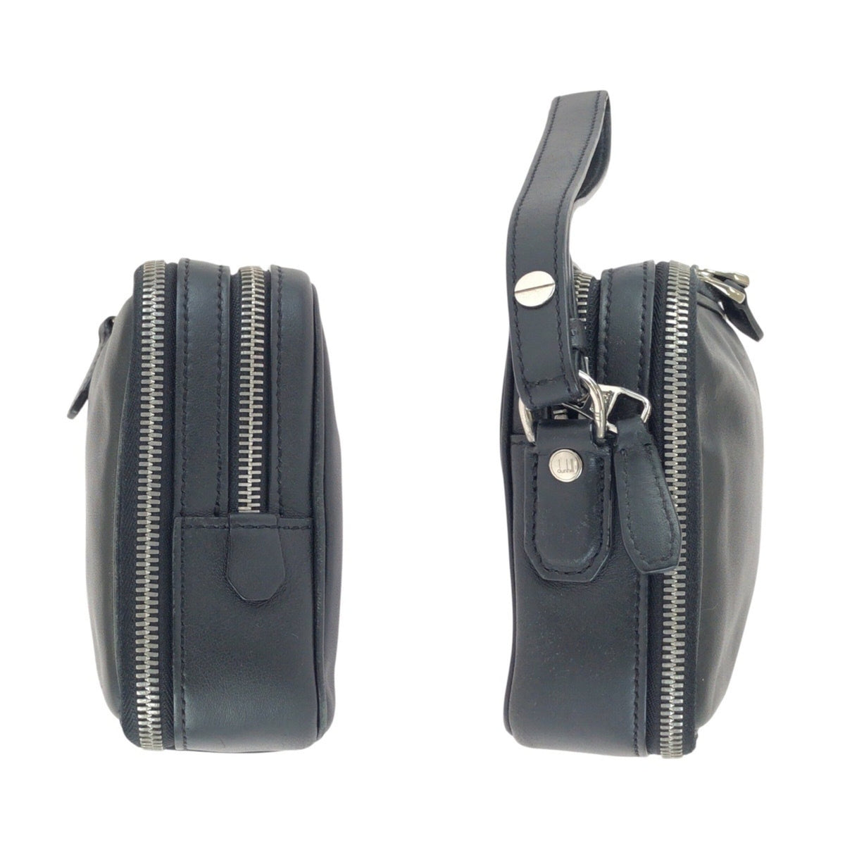 Dunhill Black Leather Clutch Bag (Pre-Owned)