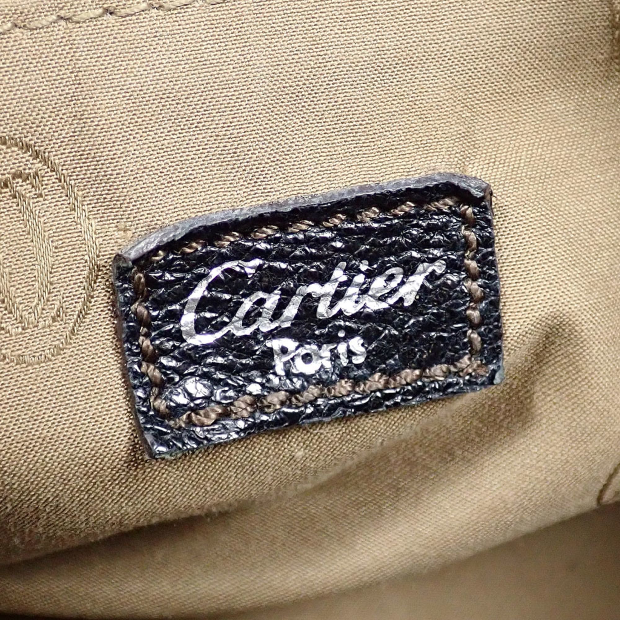 Cartier Black Leather Handbag (Pre-Owned)