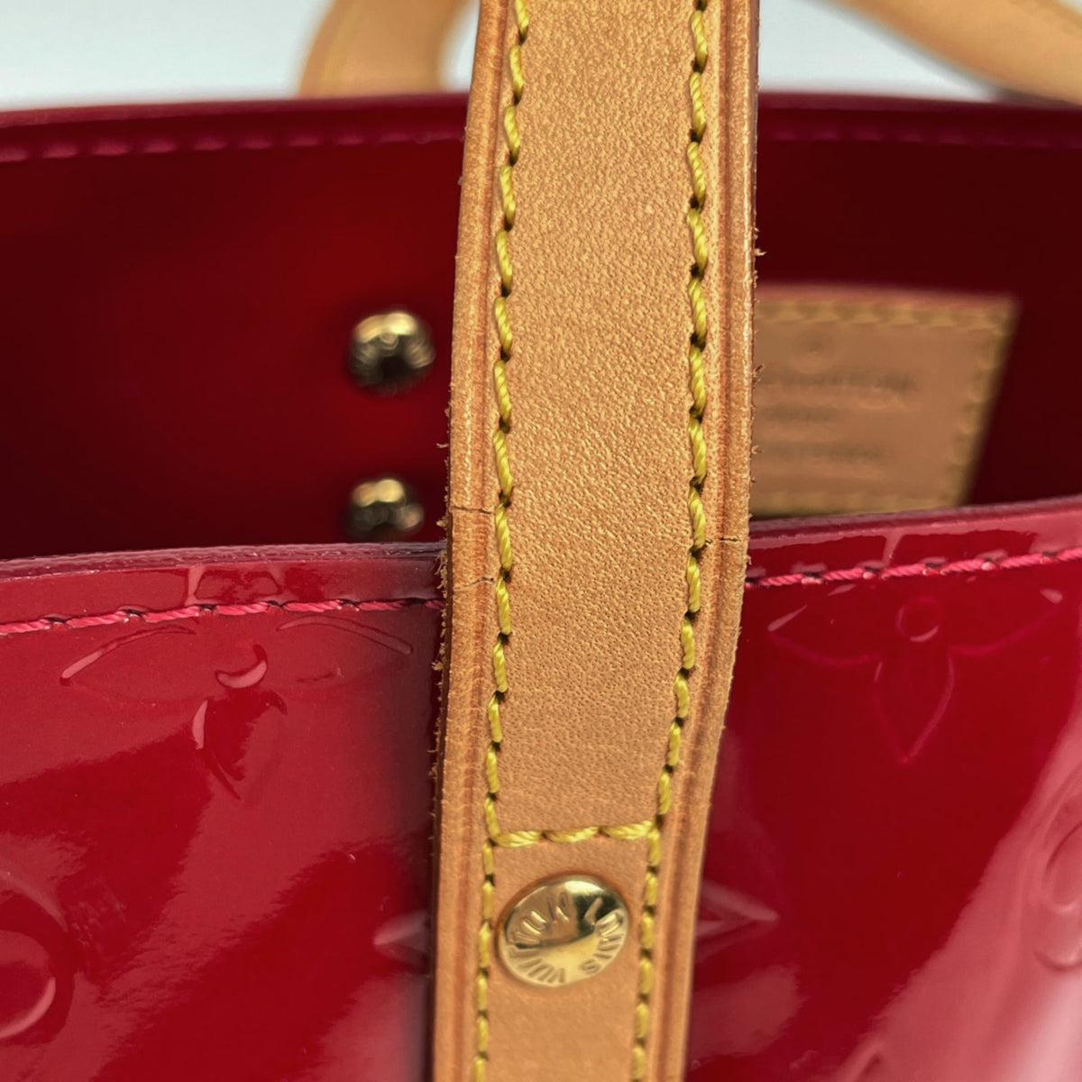 Louis Vuitton Pomme D'amour Red Color Monogram Vernis Handbag Tote Bag (Pre-Owned)