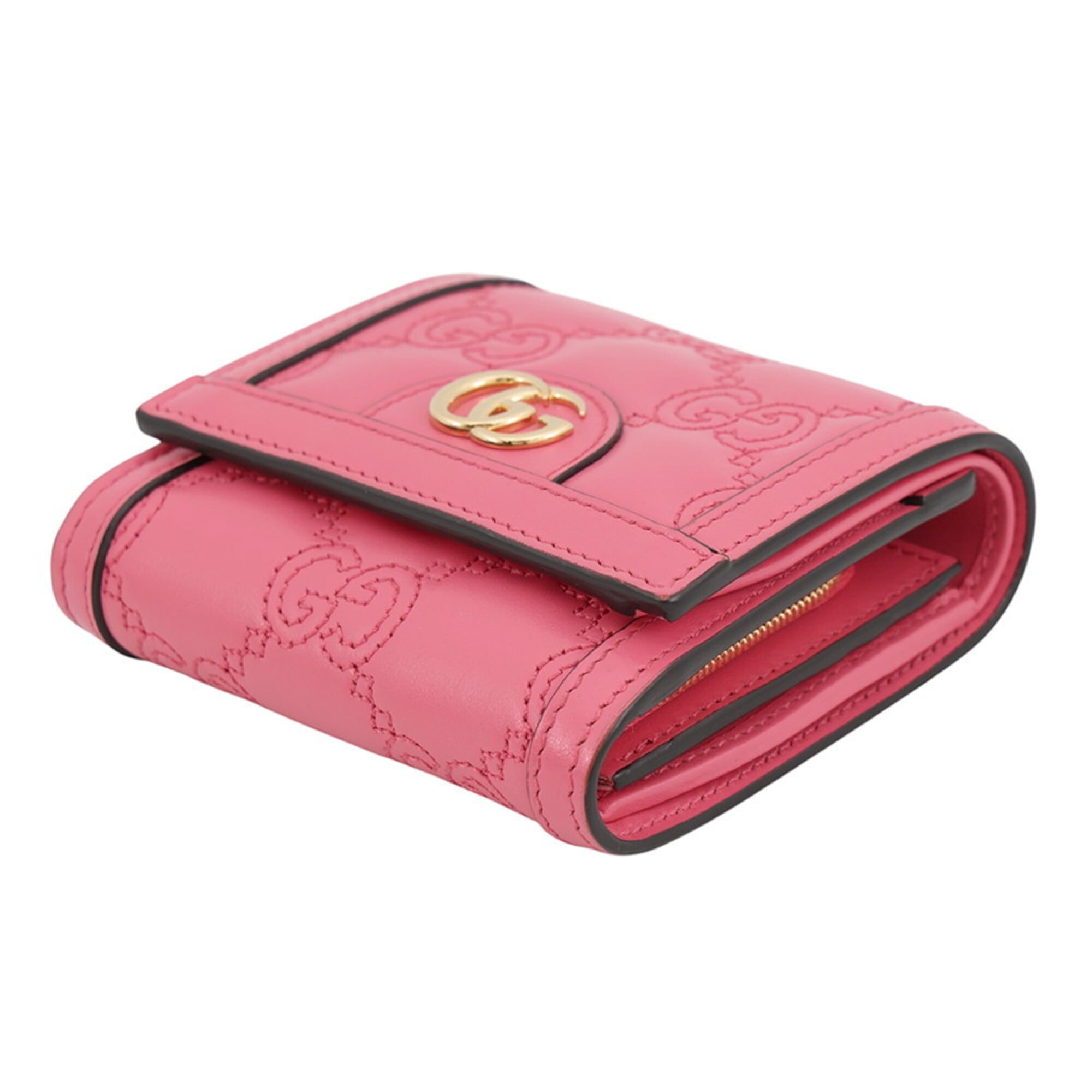 Gucci Pink Leather Wallet (Bi-Fold) (Pre-Owned)