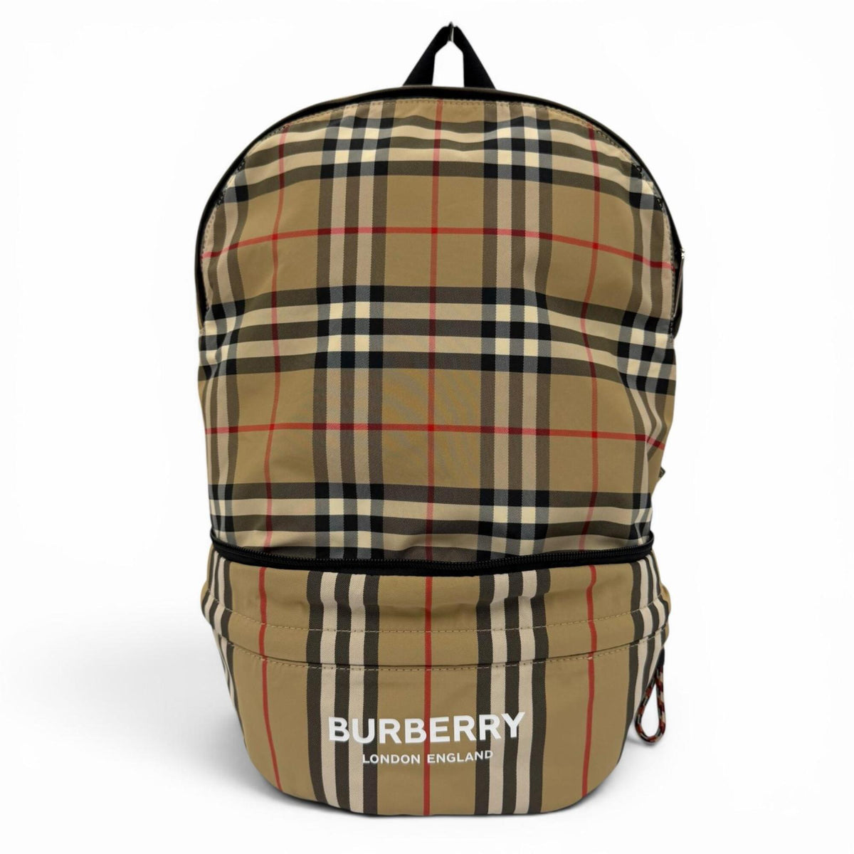 Burberry Beige Nylon Leather Backpack Sling Bag (Pre-Owned)