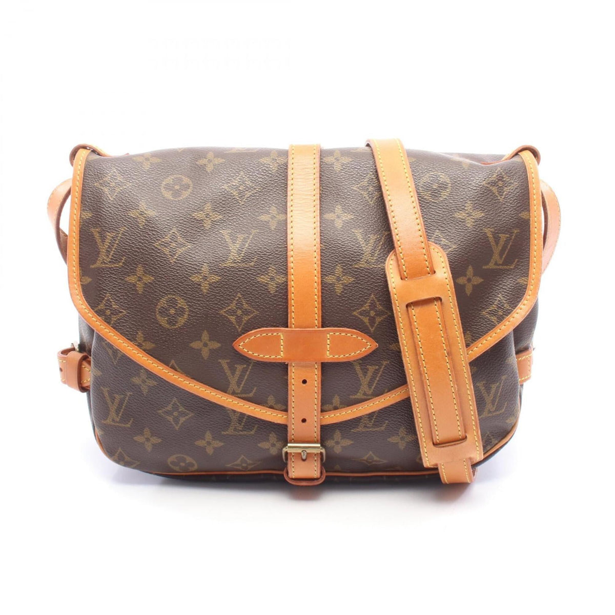 Louis Vuitton Brown Pvc Coated Canvas Monogram Leather Handbag Shoulder Bag (Pre-Owned)