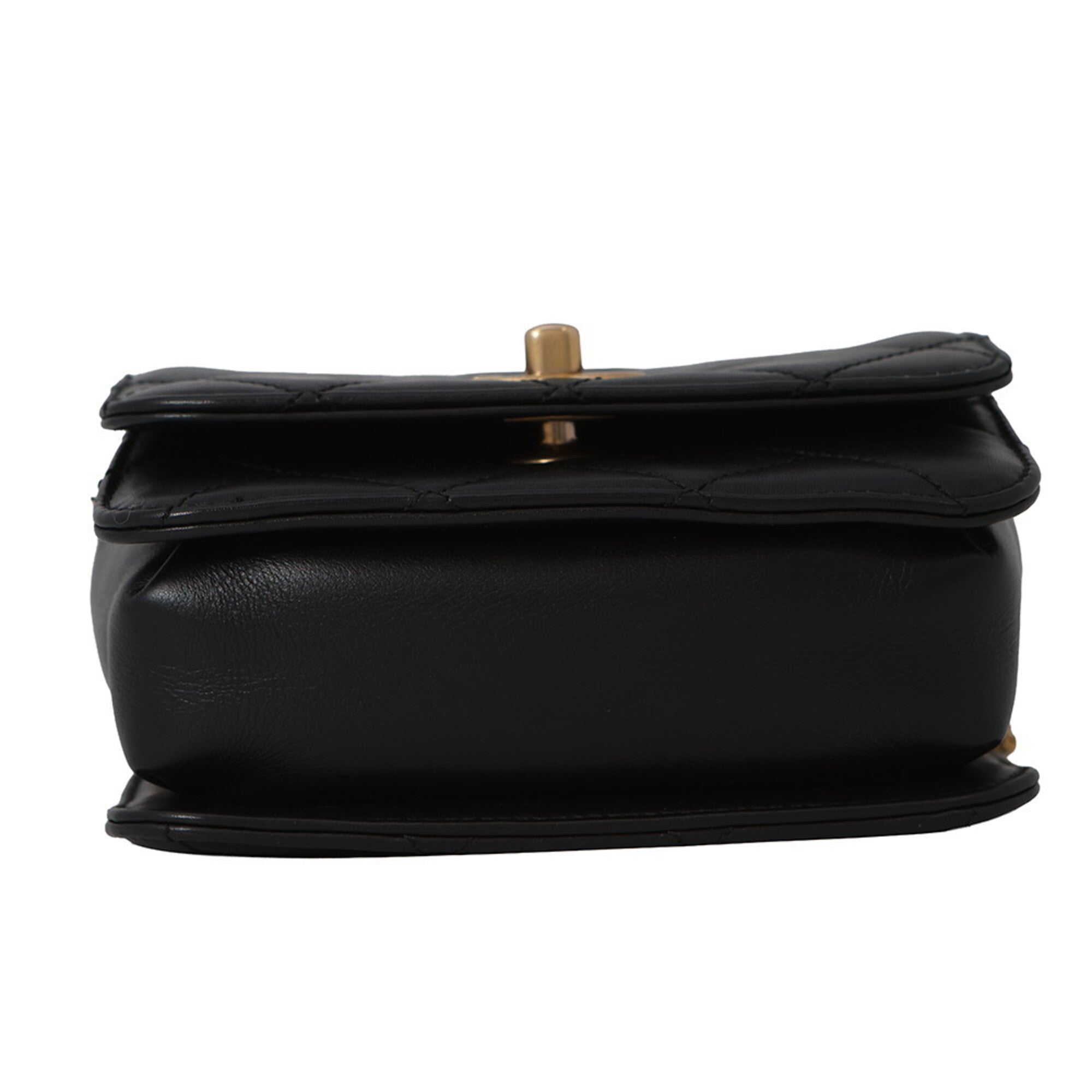 Chanel Black Leather Handbag Shoulder Bag (Pre-Owned)