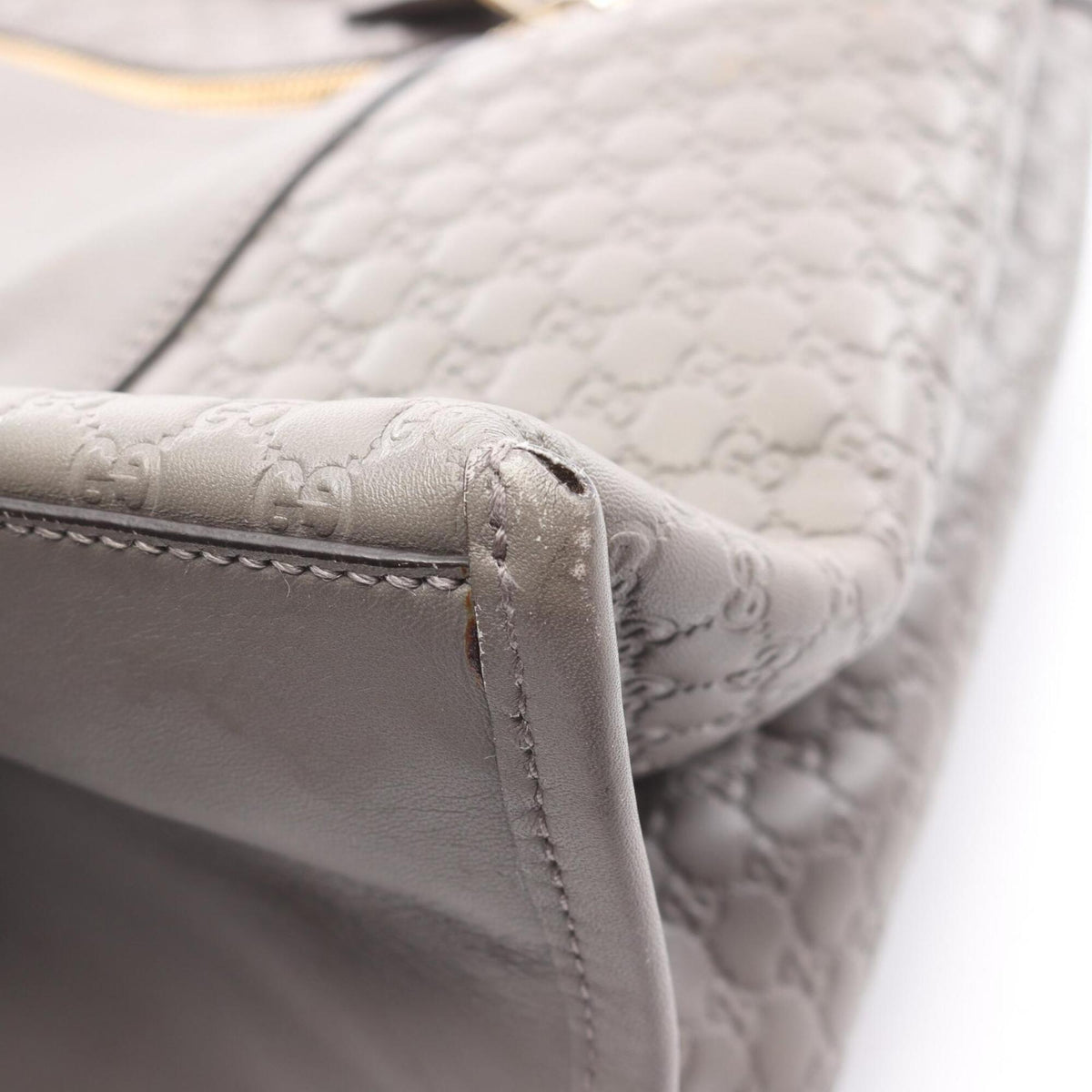Gucci Gray Leather Handbag (Pre-Owned)