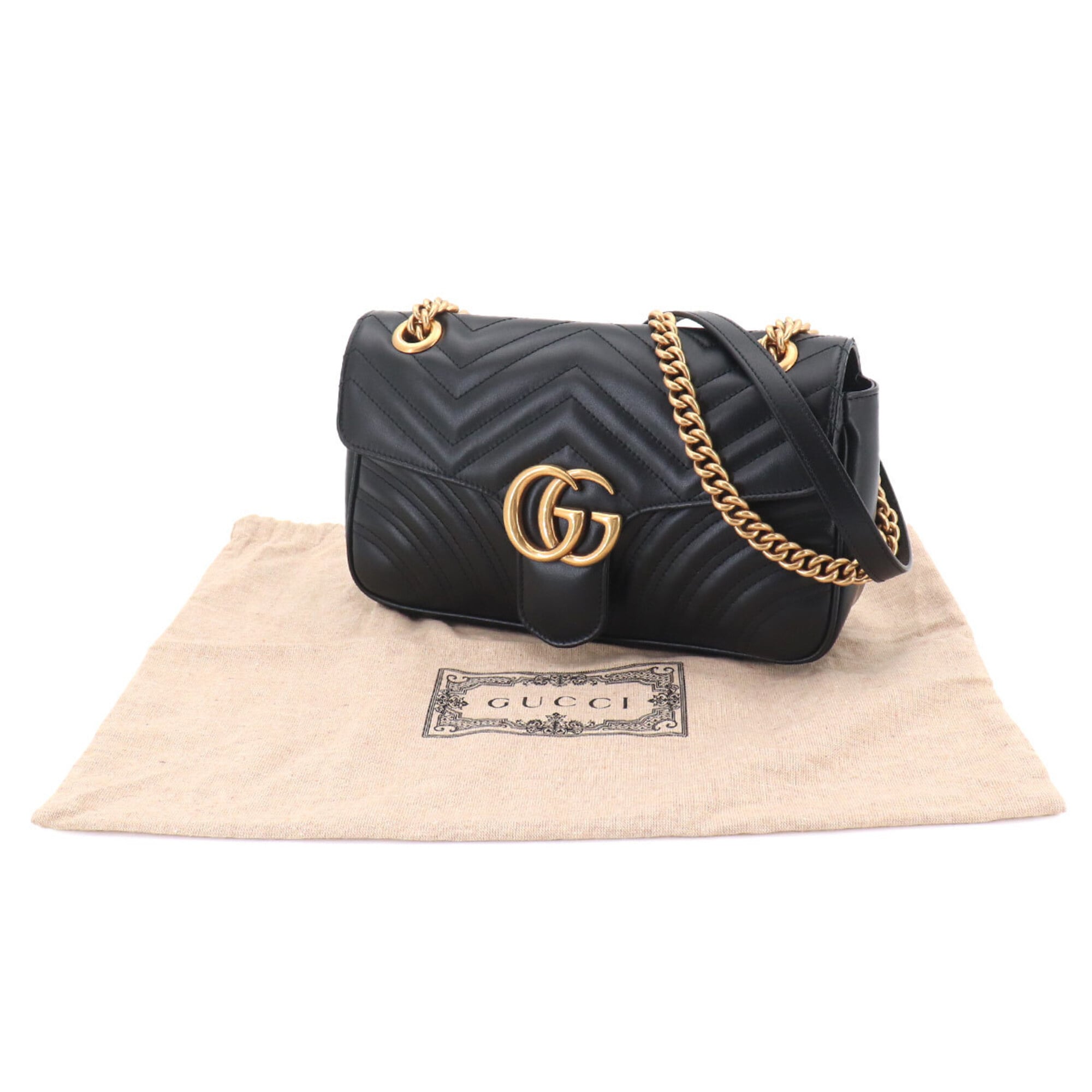Gucci Black Leather Handbag Shoulder Bag (Pre-Owned)