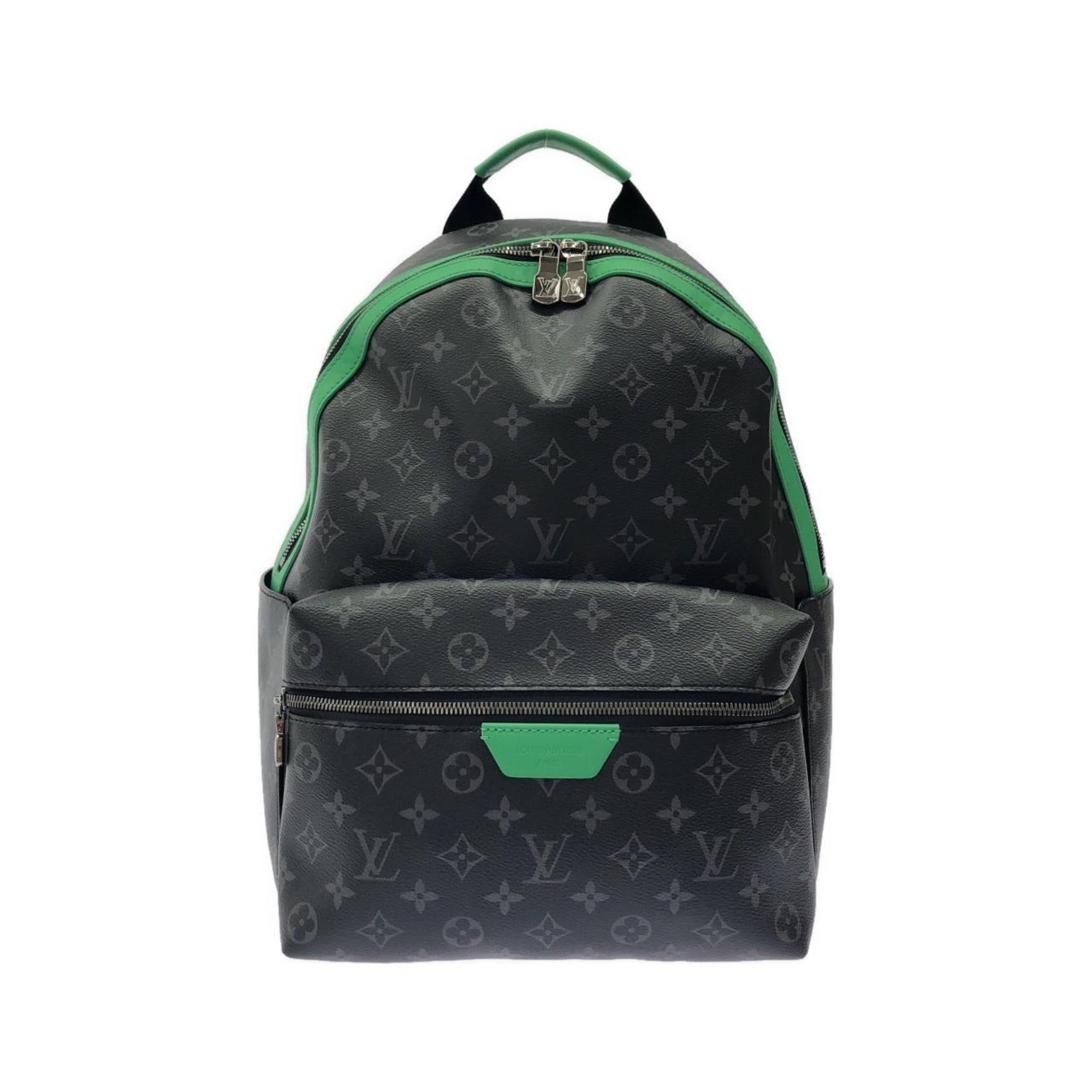 Louis Vuitton Black Green Coated Canvas Backpack (Pre-Owned)