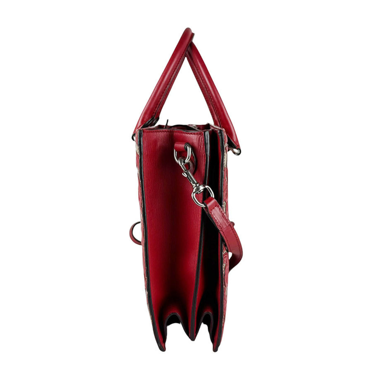 Gucci Brown Red Color Gg Supreme Handbag Shoulder Bag (Pre-Owned)