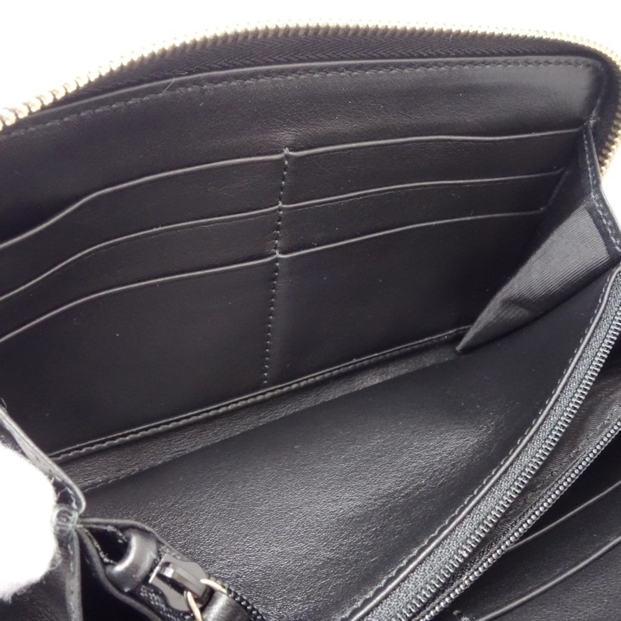 Gucci Black Leather Long Wallet (Bi-Fold) (Pre-Owned)
