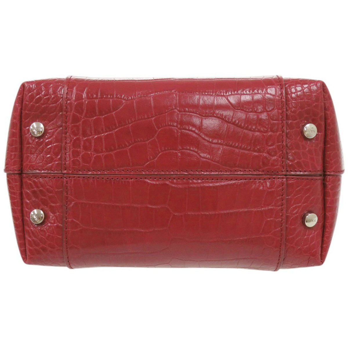 Tod's Red Color Leather Handbag (Pre-Owned)