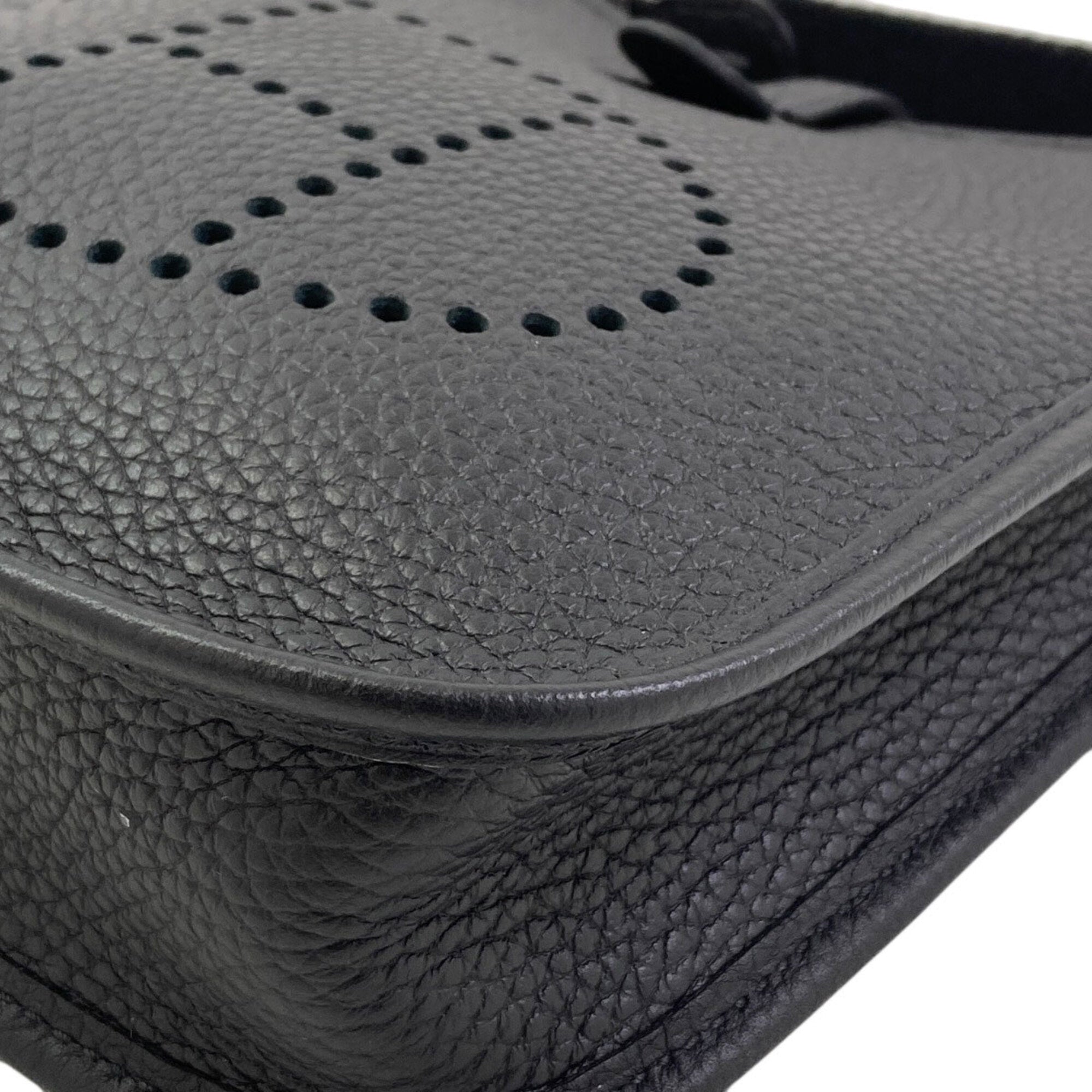Hermes Black Taurillon Clemence Leather Shoulder Bag (Pre-Owned)
