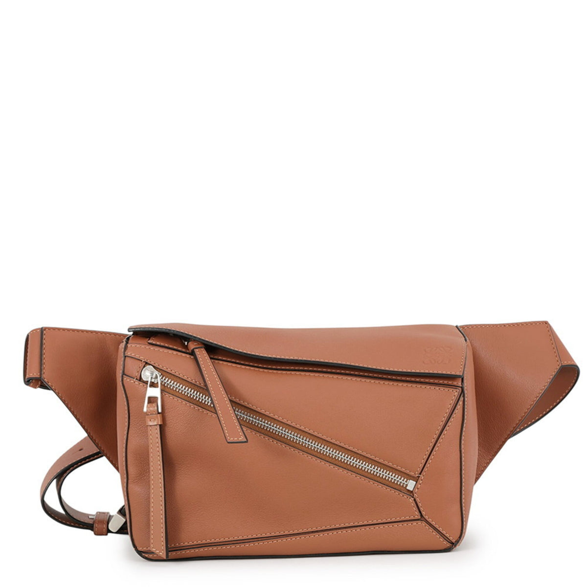 Loewe Puzzle Brown Leather Handbag Sling Bag (Pre-Owned)